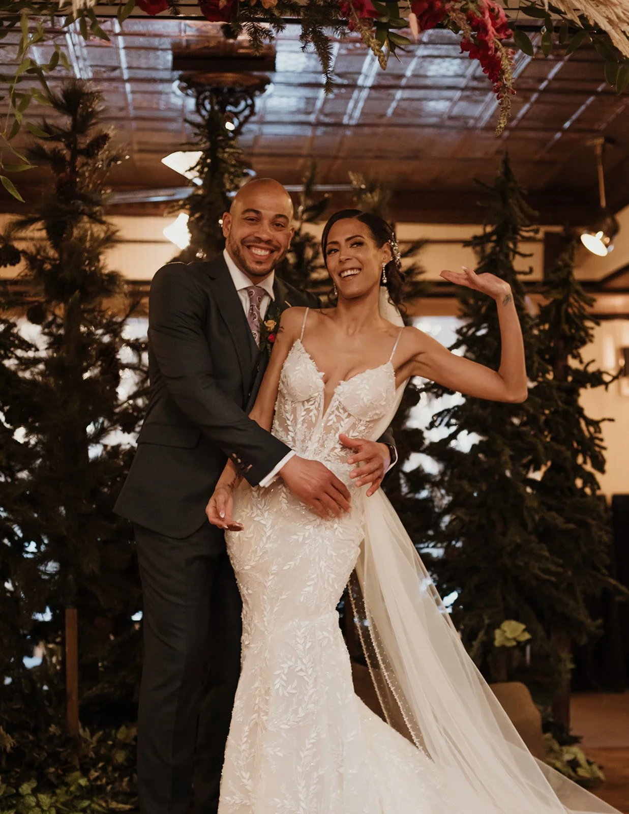 Seattle Indoor Ceremony with trees