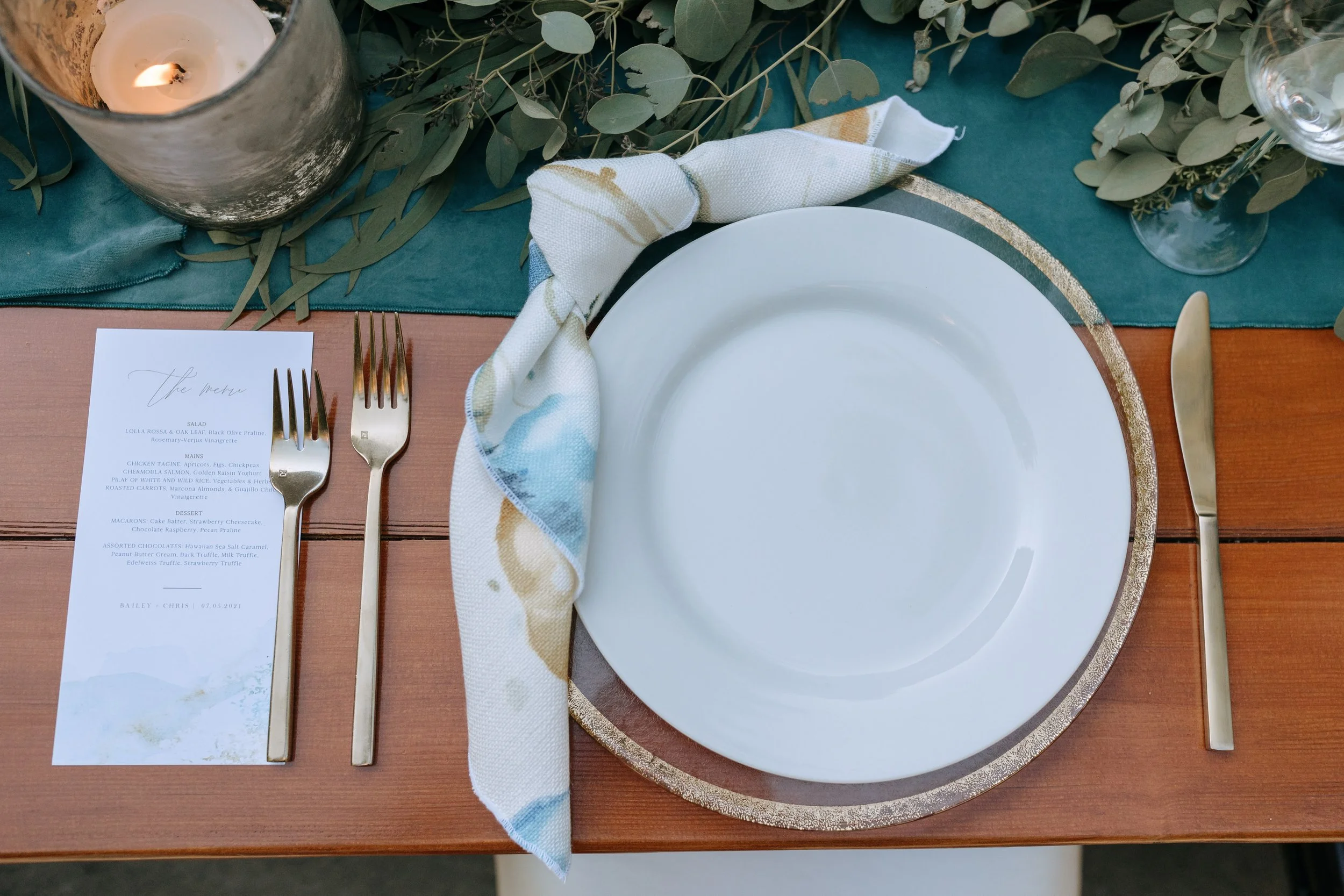 Wedding table setup