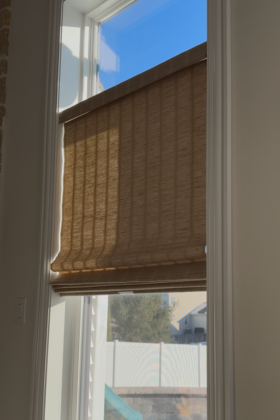 Hunter Douglas Woven Wood Stacking Roman Shade Best Choice Blinds