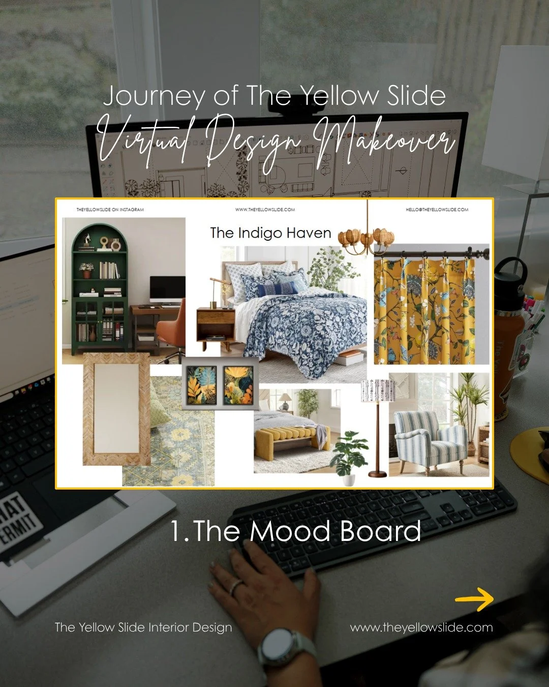 At The Yellow Slide, our clients LOVE the Virtual Design Makeover service. It brings big impact without major renovations. 
Swipe to see how we take you on this journey and give you all the information and confidence to execute the project on your ow