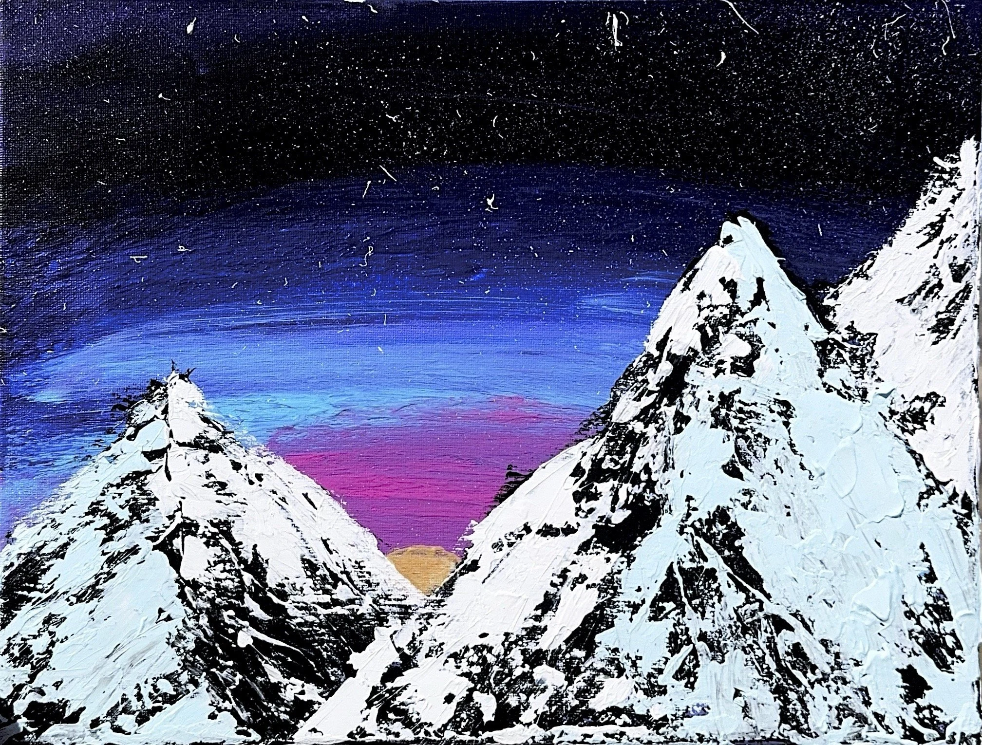 Starry Mountain Sunset