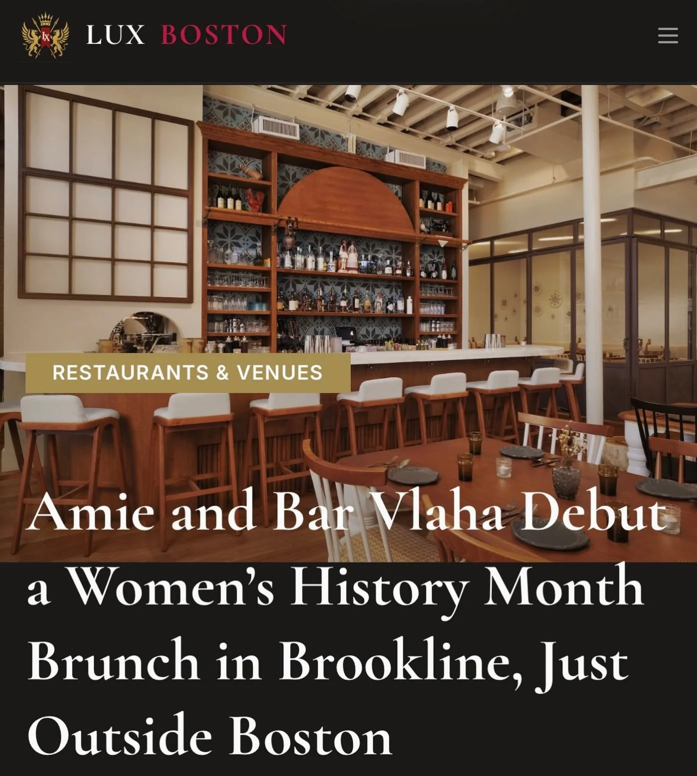 Thank you to @lux.boston for featuring #DPRclient Amie (@clubamie_)&rsquo;s now sold-out Women&rsquo;s History Month brunch taking place at @barvlaha on March 28th in this recent feature story. 

🔗 https://luxexpose.com/amie-and-bar-vlaha-debut-a-wo