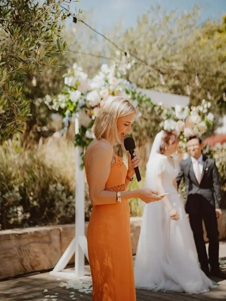 &quot;Bec made our wedding so special and memorable. Everything was organised seamlessly and handled with genuine professionalism. She told our story with such warmth and authenticity, making the ceremony feel personal, joyful, and perfectly &ldquo;u