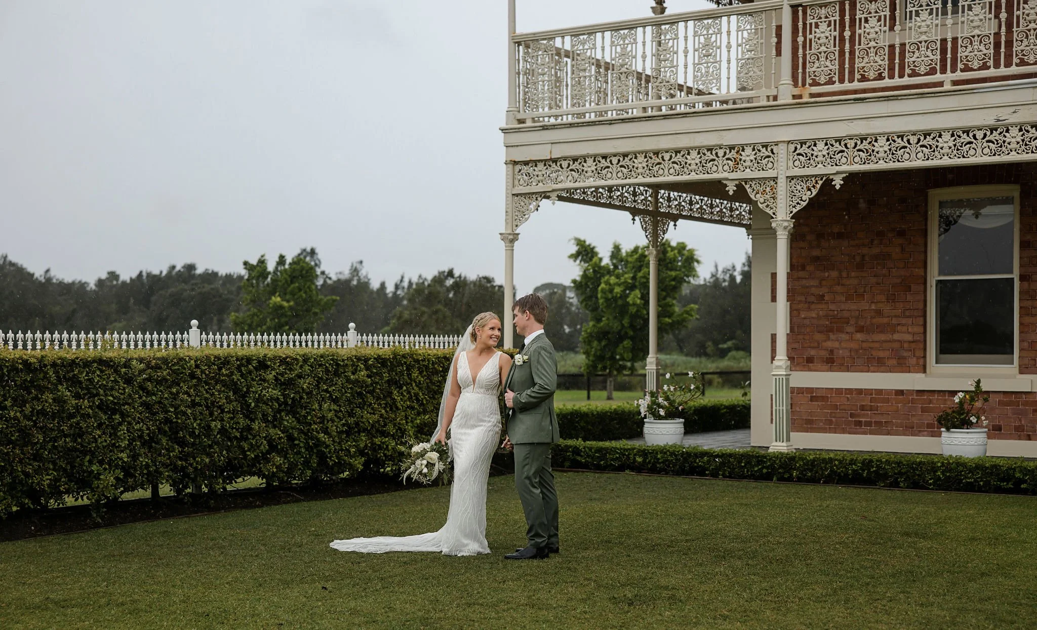 Their love language is Mario Cart.
He did a MAFS spin when she reached the top of the aisle.
We hid their rings under random guest seats. 
We surprised their mums as witnesses. 
His teenage cousins were very excellent bubble gun commandeers for the e