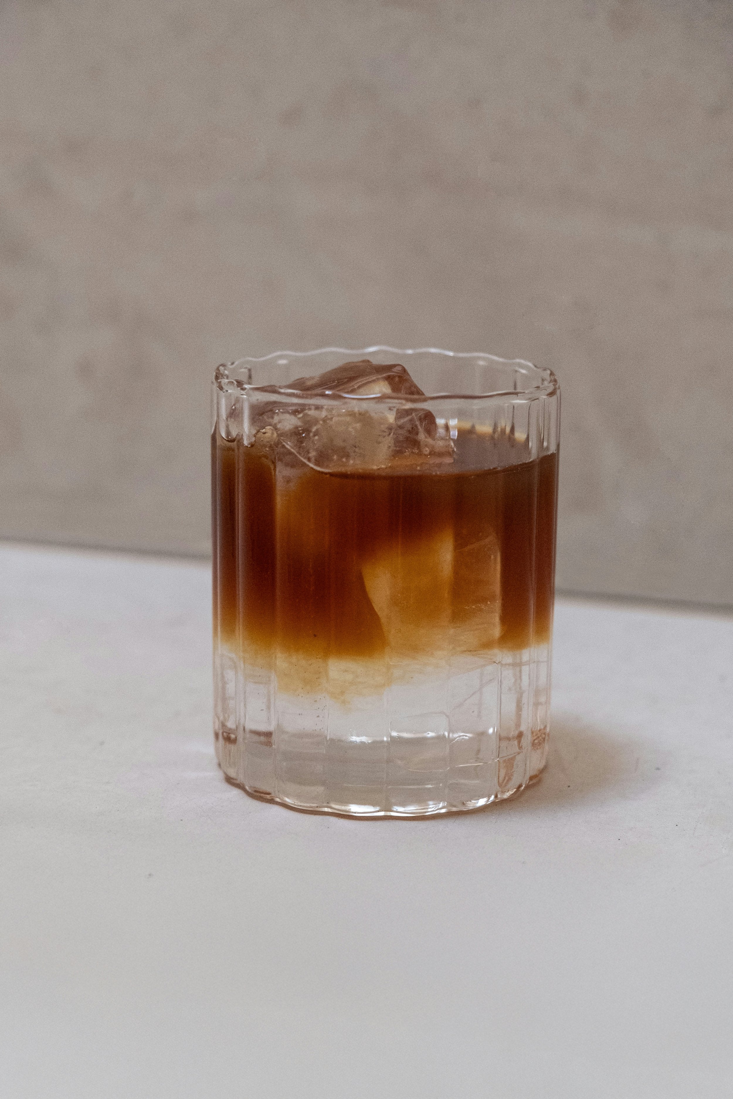 A glass of a scotch on the rocks