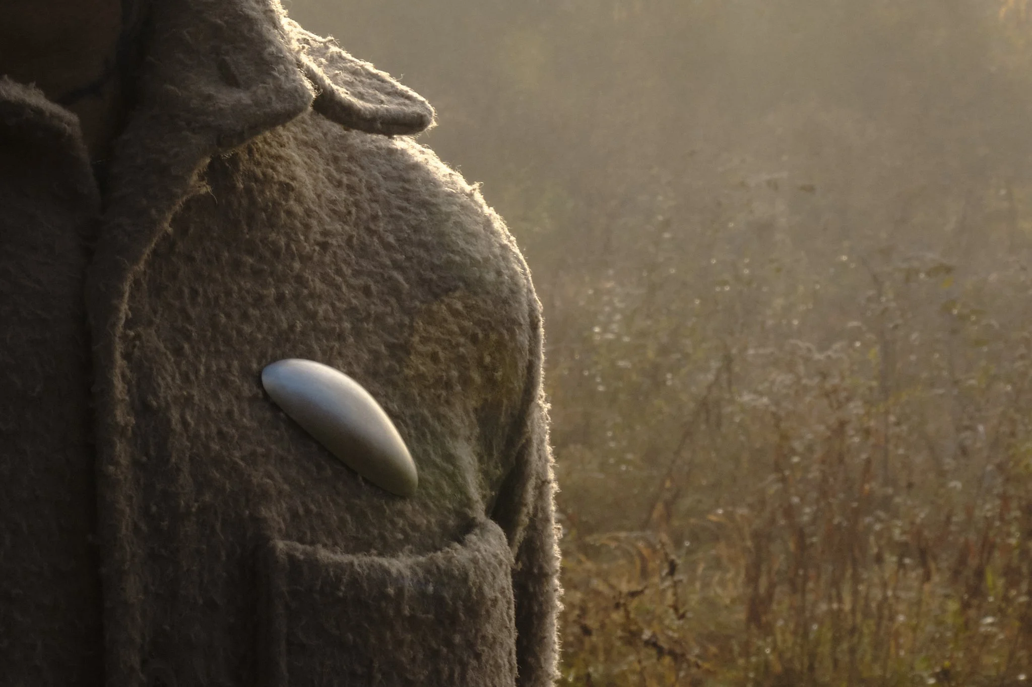 Elevine Silver Stone Brooch | Pendant