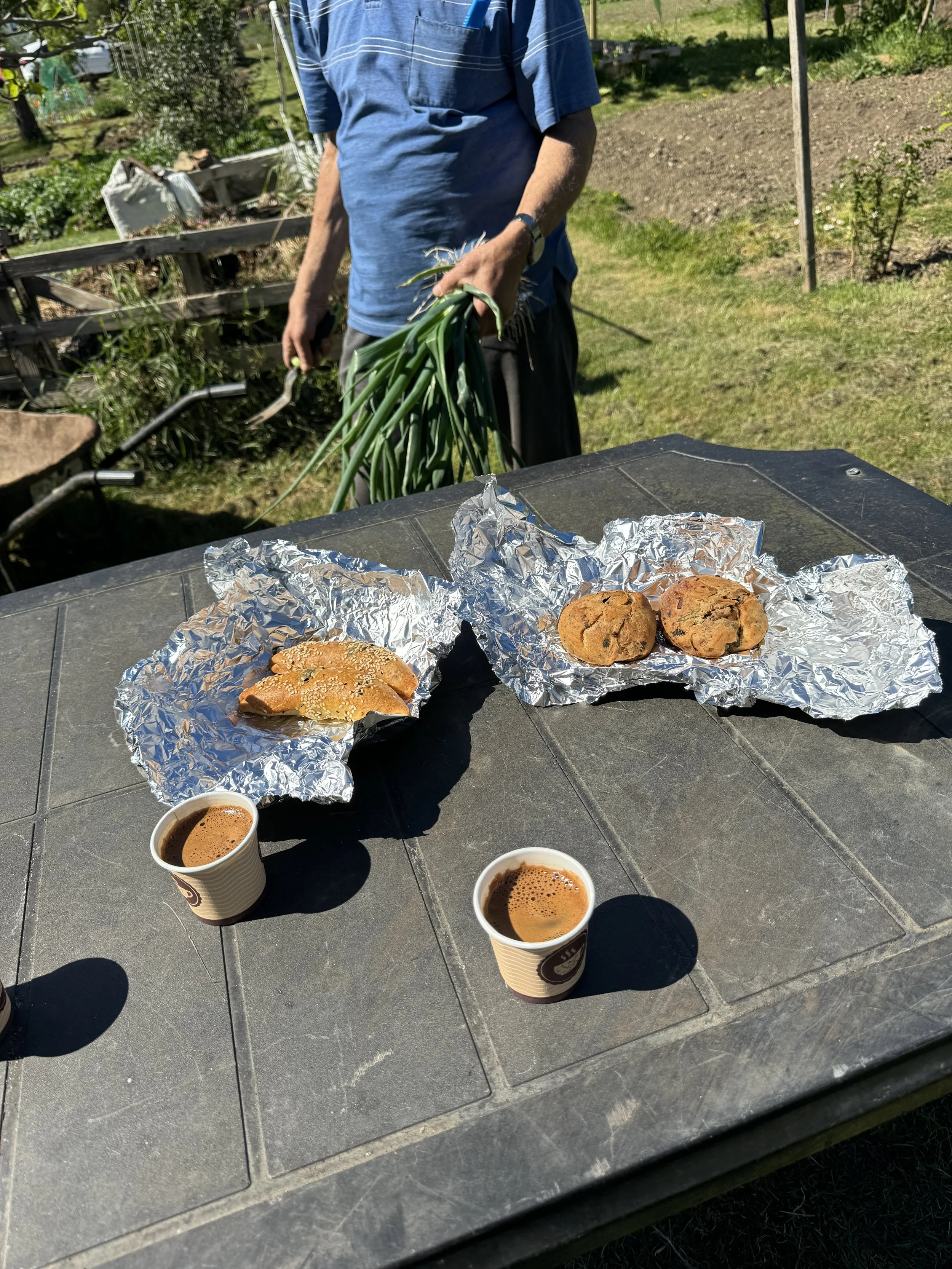 Greek coffee and eliopites