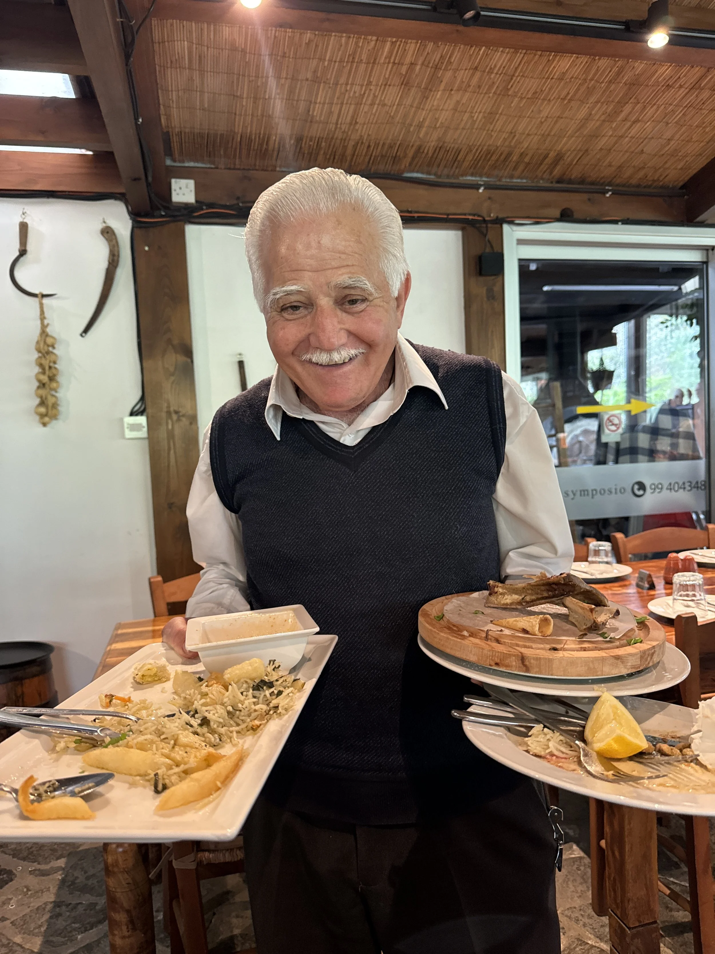 Panagiotis and Nikos Vasiliou Symposio Taverna Pelendri Cyprus traditional Cypriot taverna Souvlakination where to eat in Cyprus where to eat in Pelendri Troodos restaurants