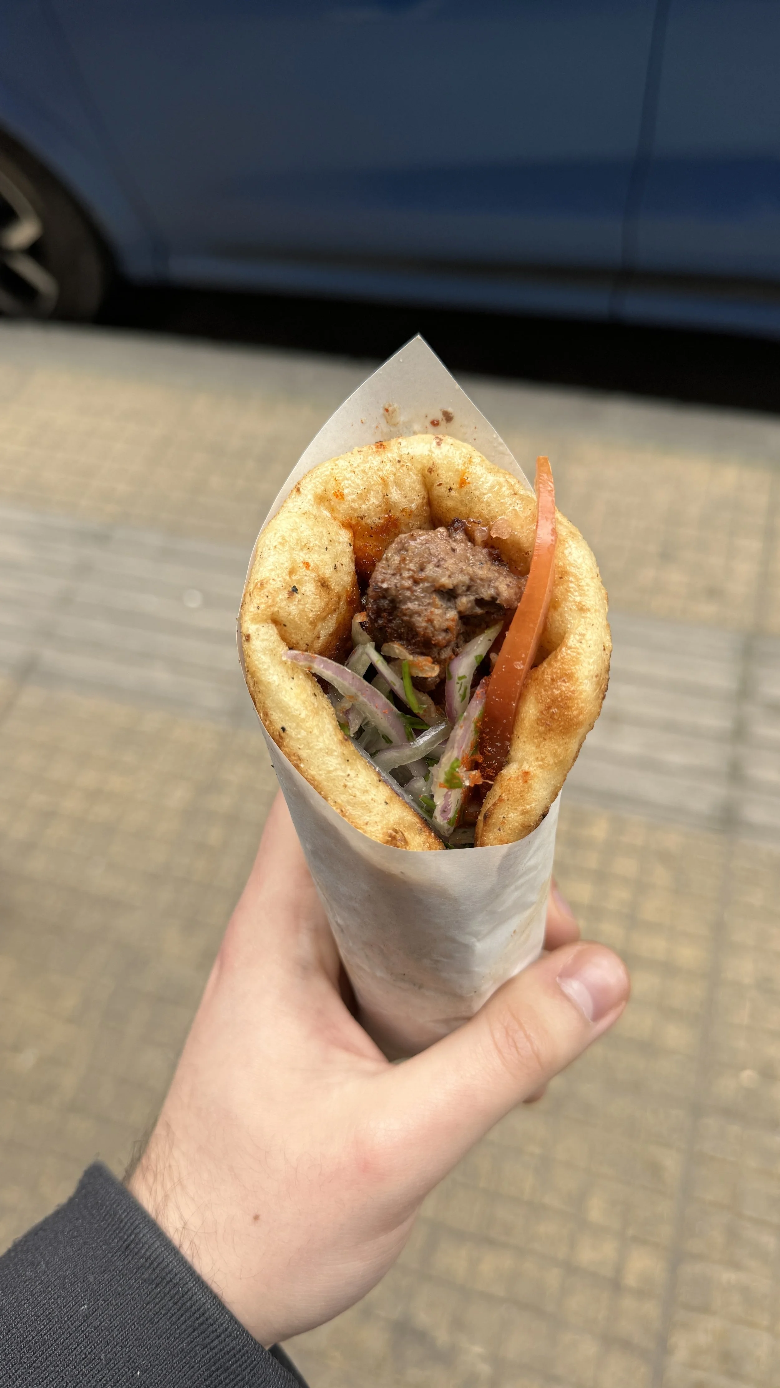 'Souvlaki' with bifteki at Lefteris o Politis, Athens