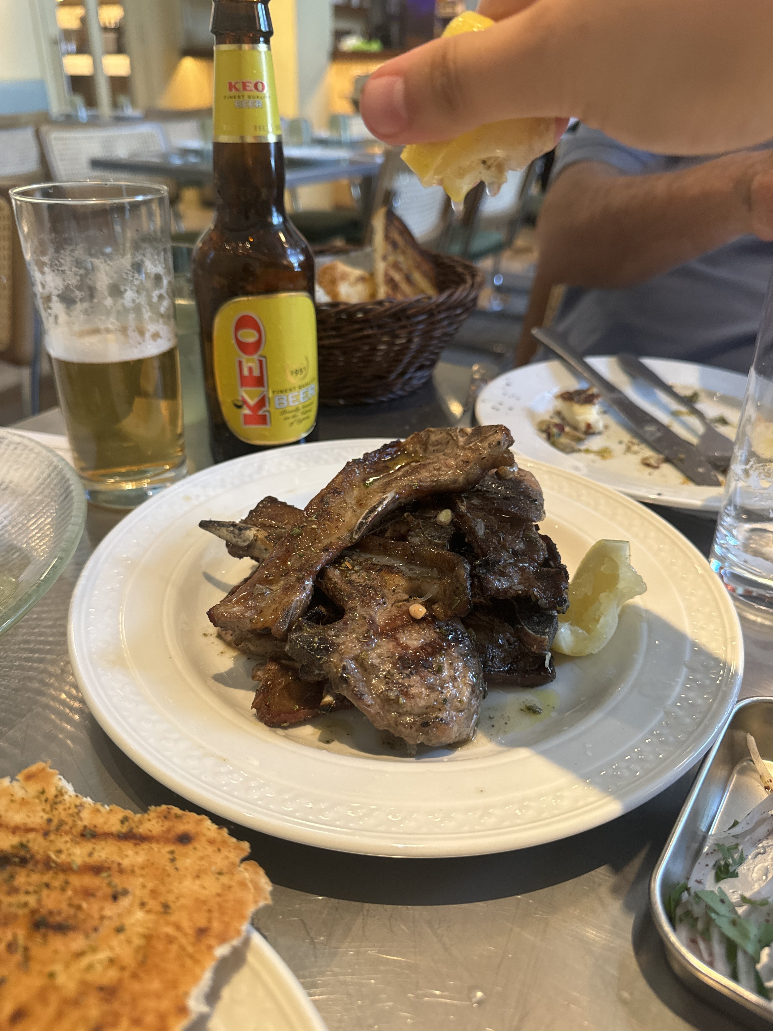 Lamb chops Zylia Taverna, Greek Cypriot taverna, Covent Garden, London, Nick Molyviatis Barry Karacostas Souvlakination Zylia review Greek restaurants London, Greek food London, Cypriot food London