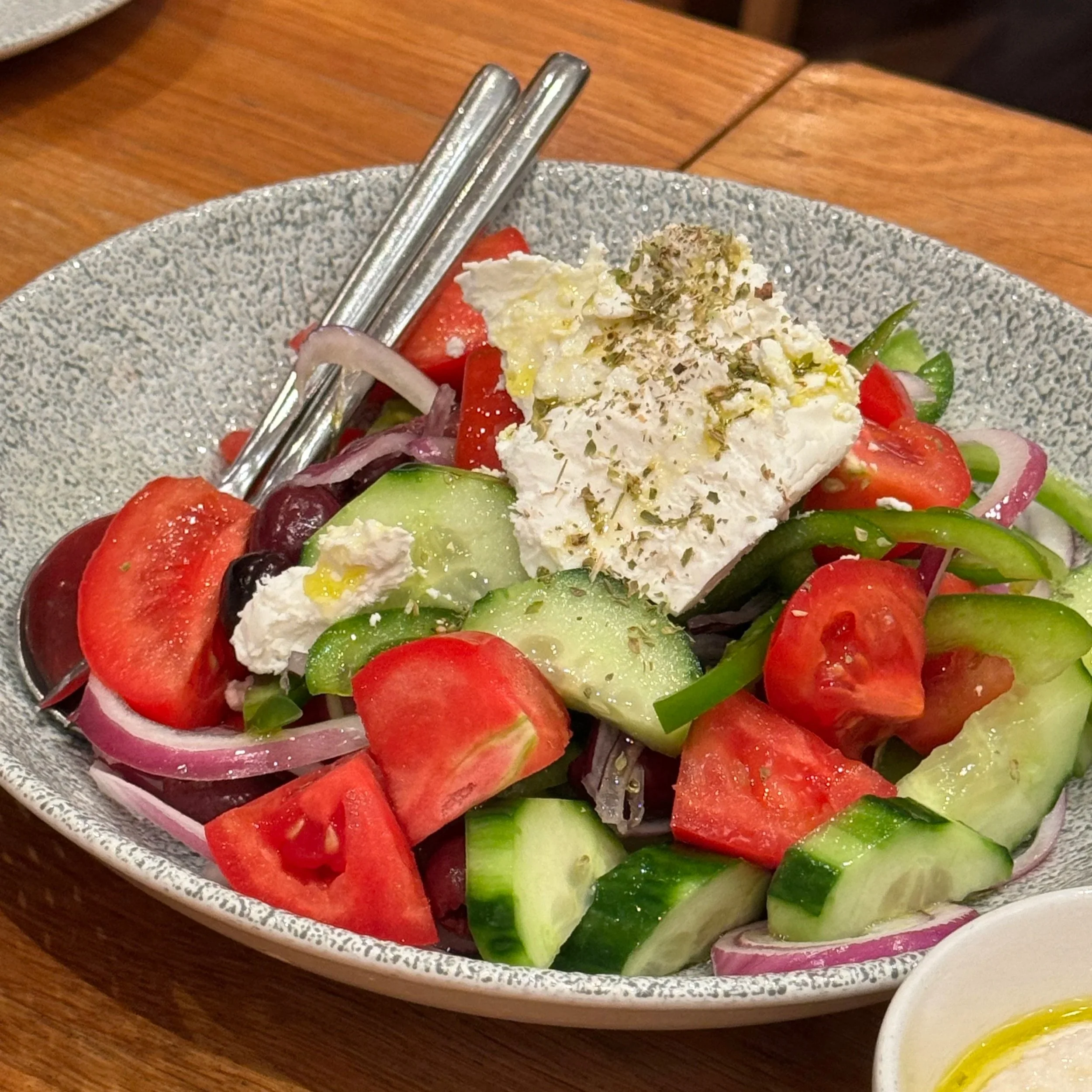 Nissi Greek salad Souvlakination Gaia Mayfair Review Greek restaurants in London Greek food blog
