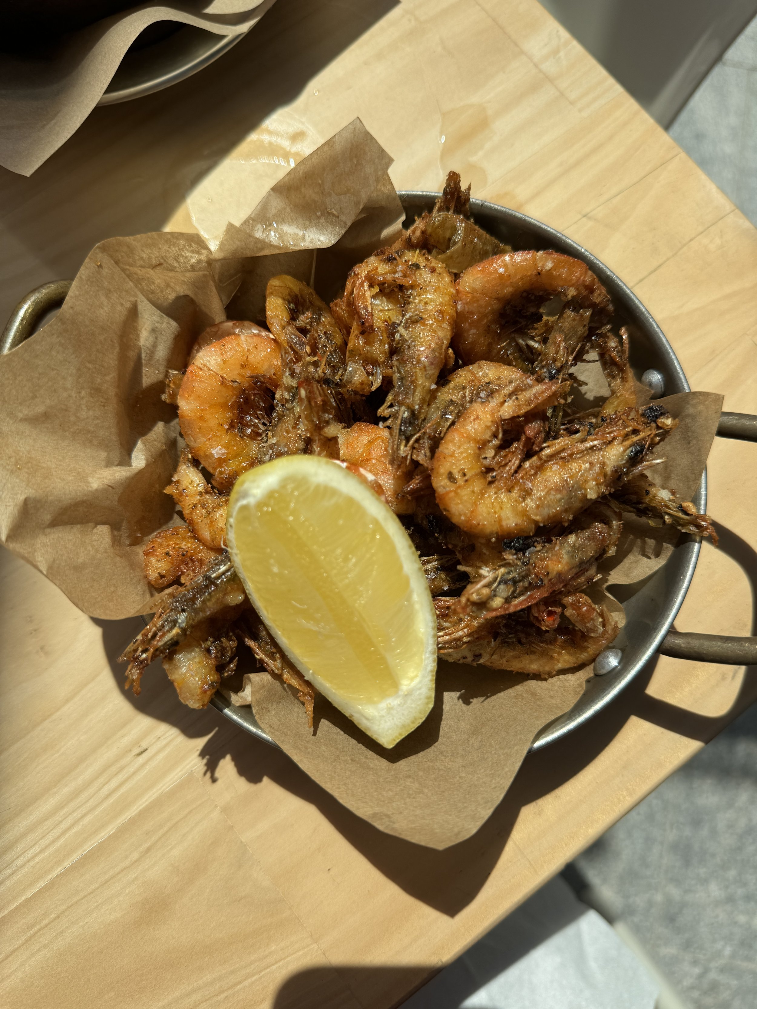 Symi shrimp, Homer, Cronulla, Sydney Souvlakination Guide to Greek food in Sydney Sydney's best Greek restaurants where to eat Greek food in Sydney