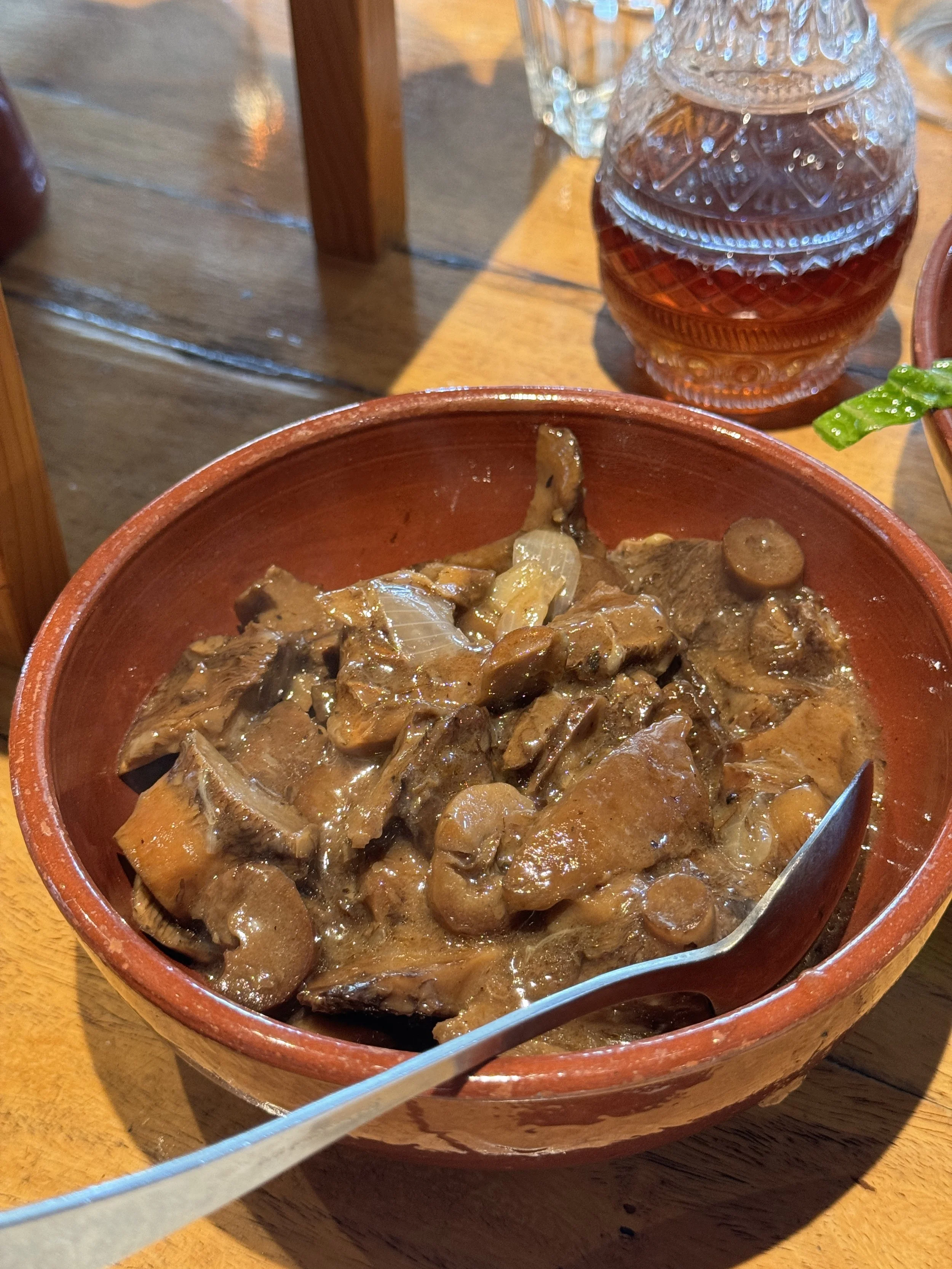 Red pine mountain mushrooms at Symposio Taverna Pelendri Cyprus traditional Cypriot taverna Souvlakination where to eat in Cyprus where to eat in Pelendri Troodos restaurants