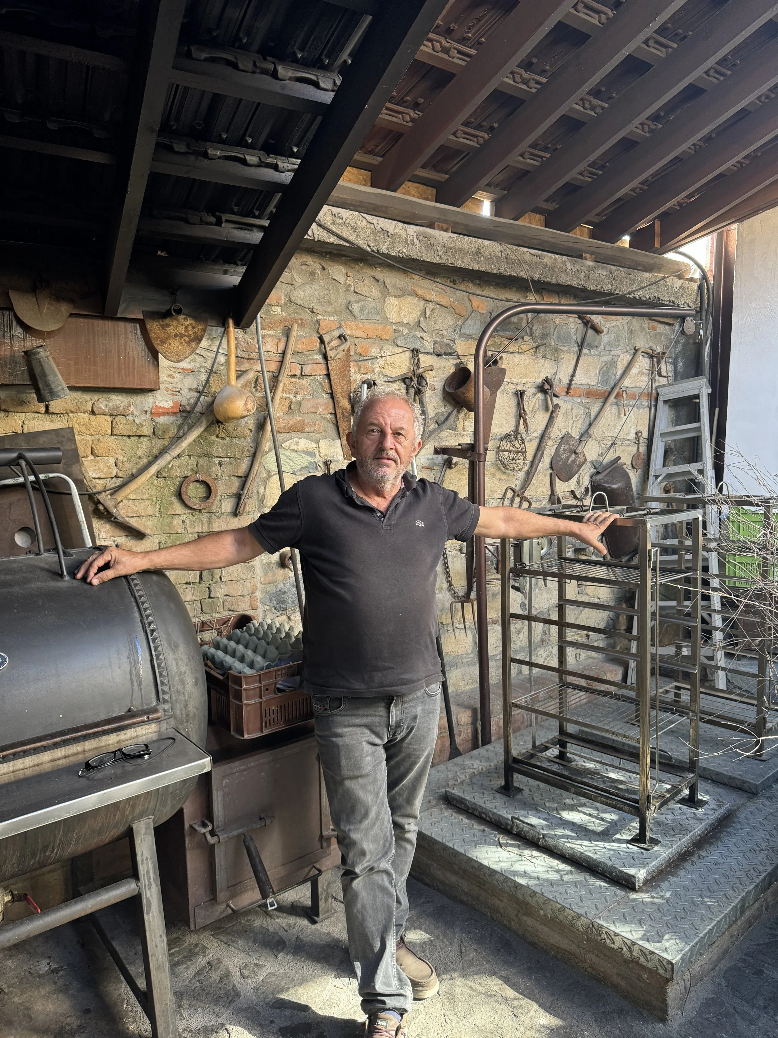 Nikos Vasiliou at Symposio Taverna Pelendri Cyprus traditional Cypriot taverna Souvlakination where to eat in Cyprus where to eat in Pelendri Troodos restaurants