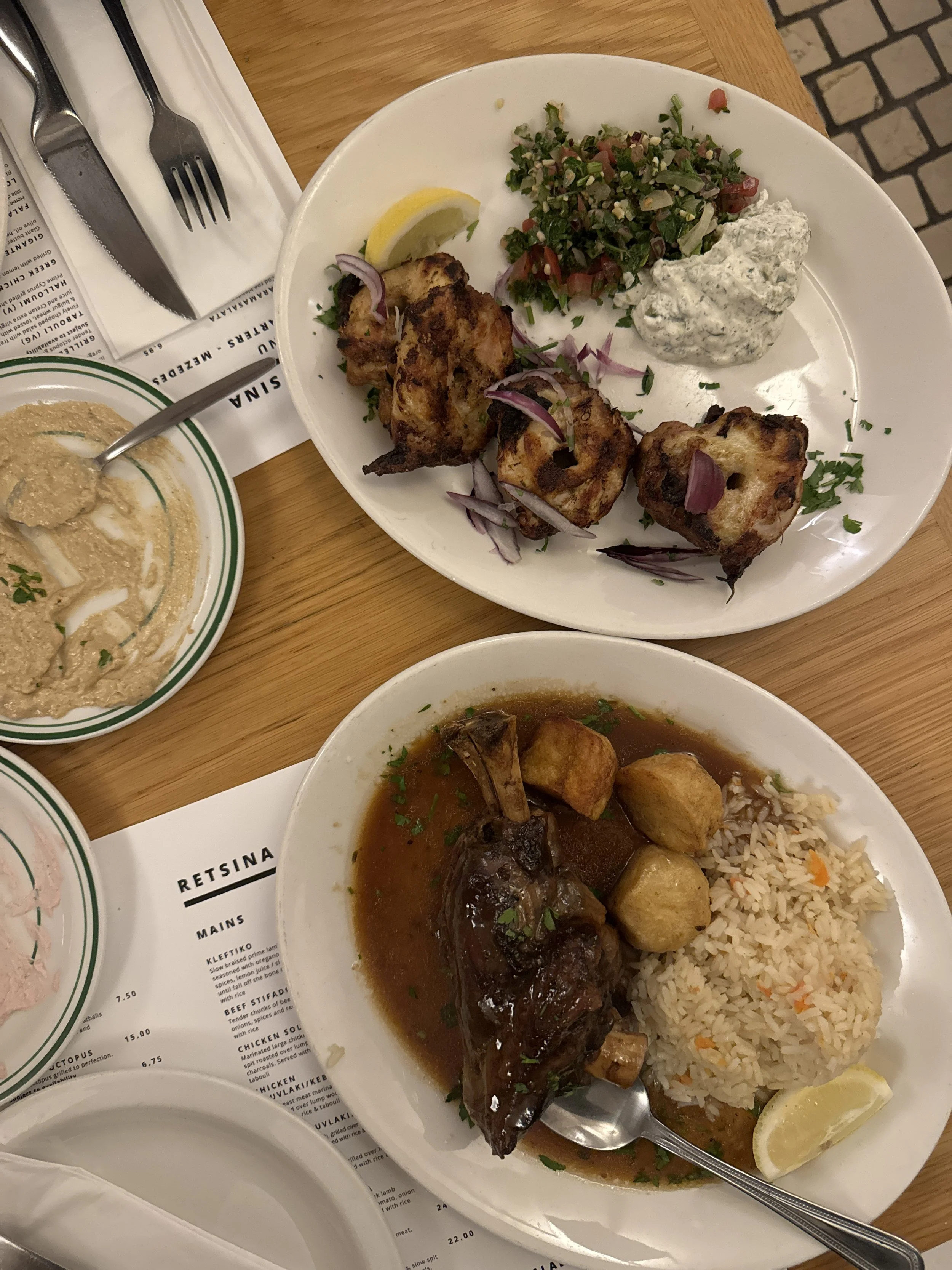 Retsina, Belsize Park. Like a fine wine