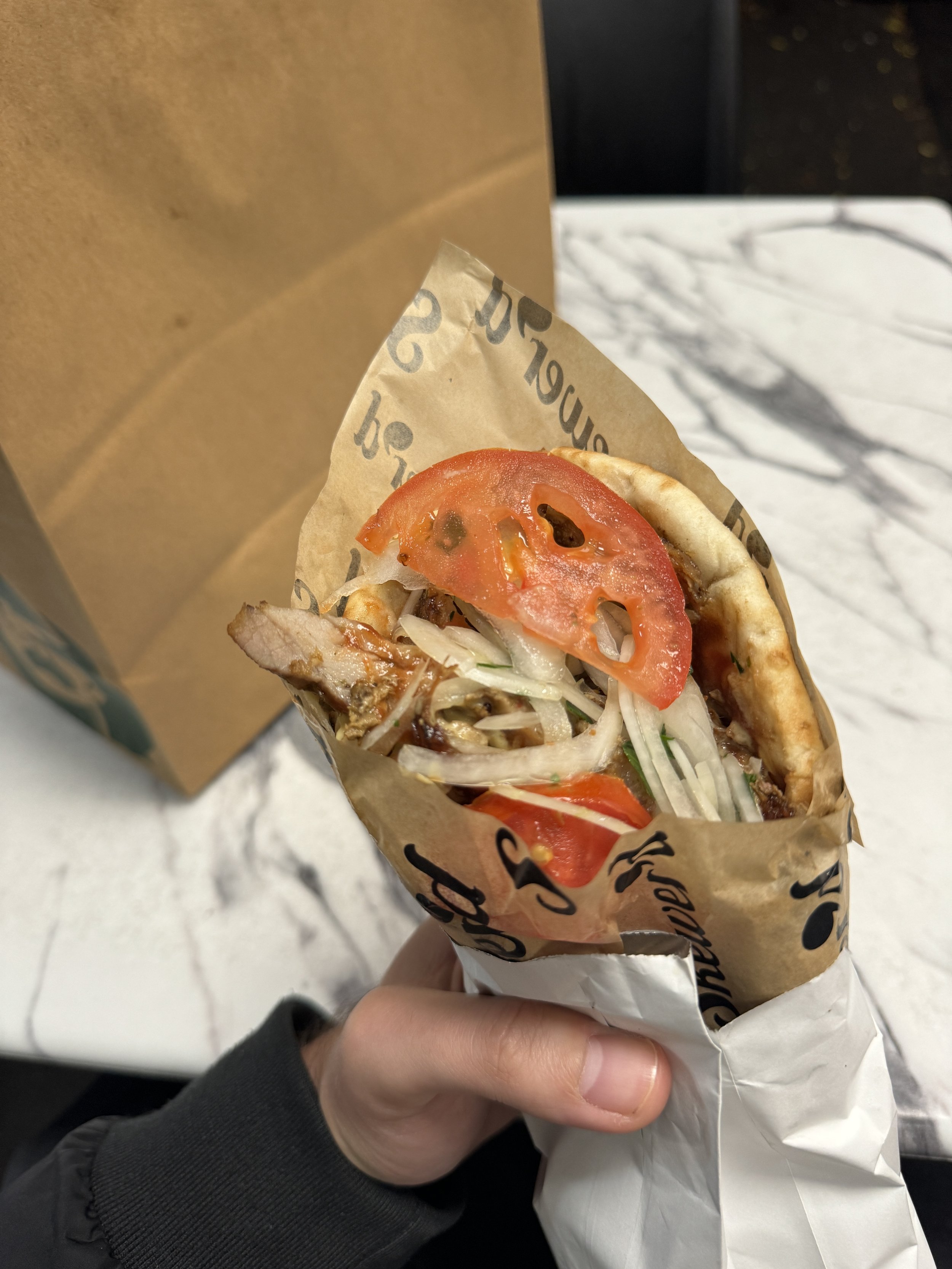 Skewerd, Melbourne - pork gyros - Where to eat Greek food in Melbourne - Greek food in Melbourne - Cypriot food in Melbourne - Greek food in Australia - Souvlakination Guide