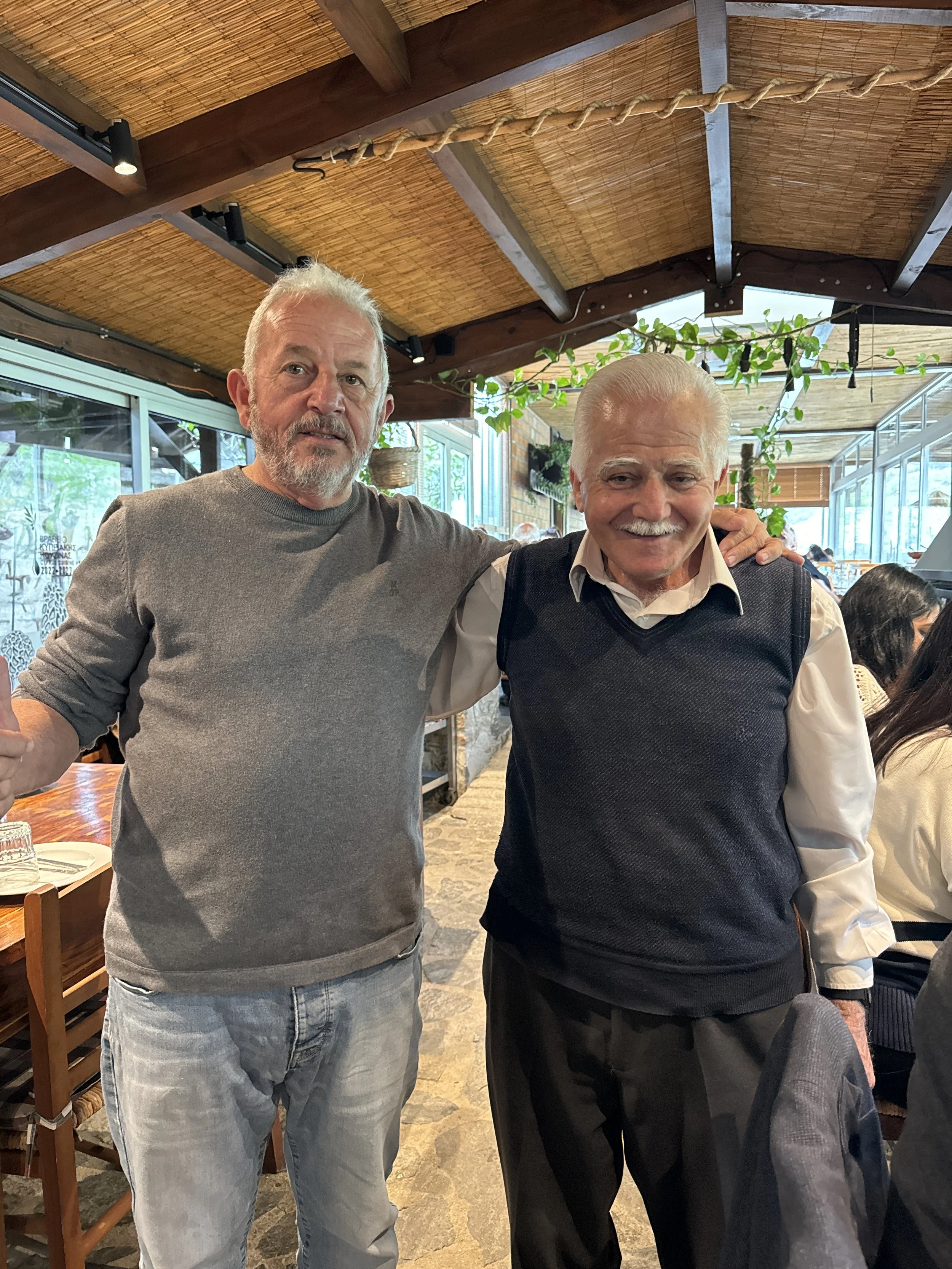 Panagiotis and Nikos Vasiliou Symposio Taverna Pelendri Cyprus traditional Cypriot taverna Souvlakination where to eat in Cyprus where to eat in Pelendri Troodos restaurants