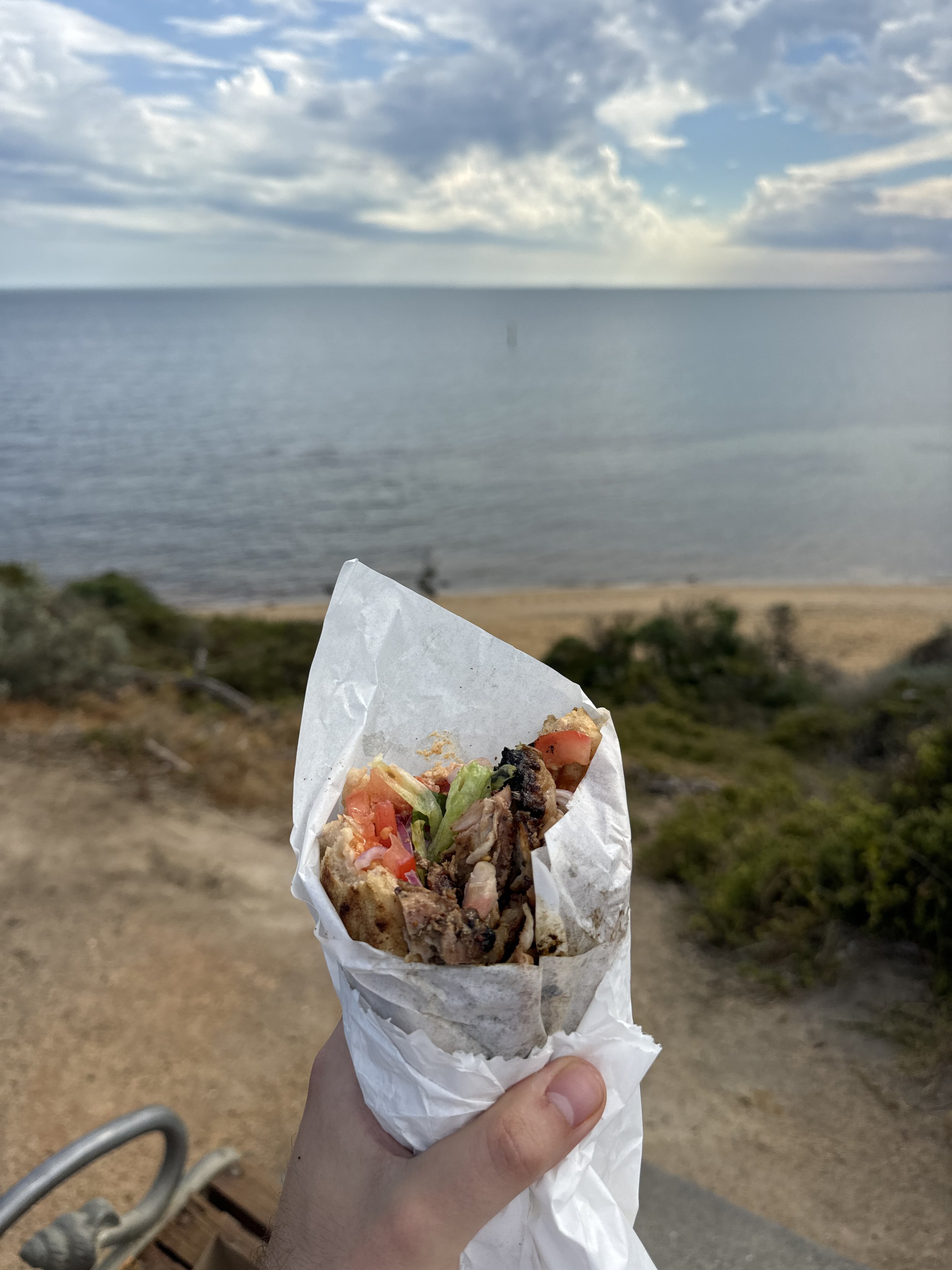 Gyros - Black Rock beach - Karvouna, Melbourne - Where to eat Greek food in Melbourne - Greek food in Melbourne - Cypriot food in Melbourne - Greek food in Australia - Souvlakination Guide