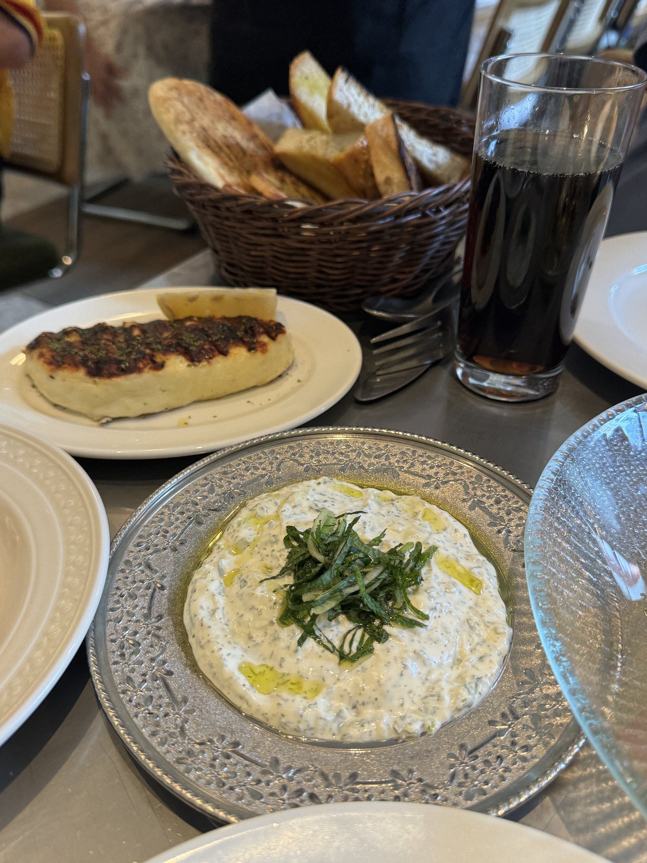 Tzatziki at Zylia Taverna, Greek Cypriot taverna, Covent Garden, London, Nick Molyviatis Barry Karacostas Souvlakination Zylia review Greek restaurants London, Greek food London, Cypriot food London