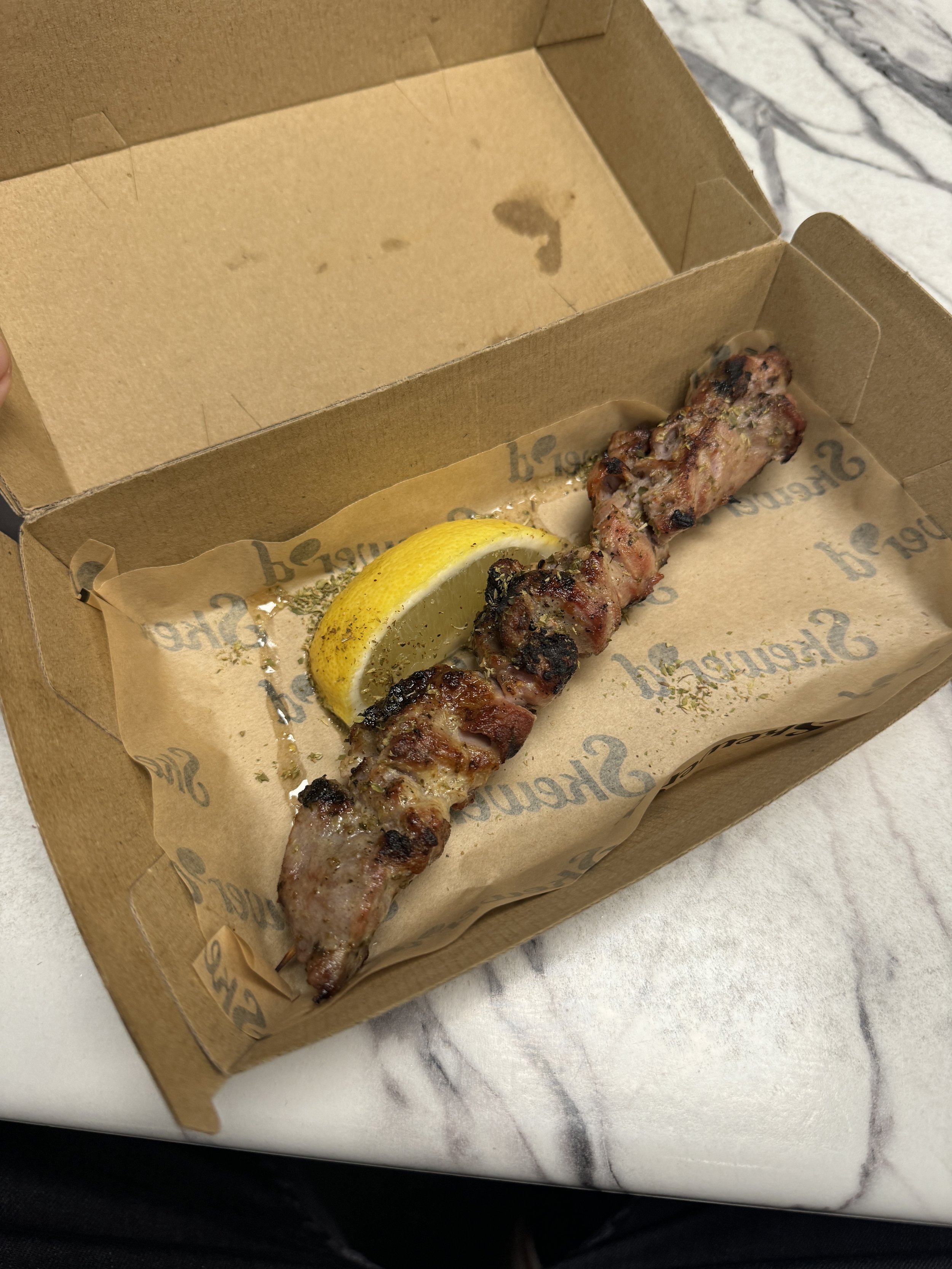 Skewerd, Melbourne - pork souvlaki - Where to eat Greek food in Melbourne - Greek food in Melbourne - Cypriot food in Melbourne - Greek food in Australia - Souvlakination Guide