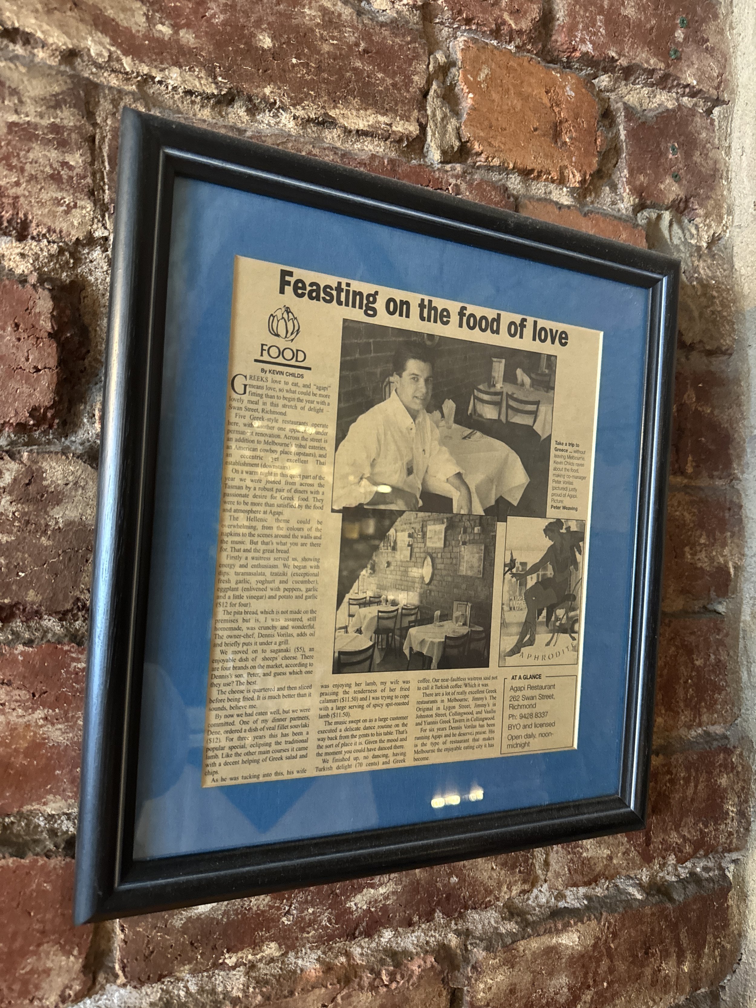 Agapi Restaurant, Melbourne - Where to eat Greek food in Melbourne - Greek food in Melbourne - Cypriot food in Melbourne - Greek food in Australia - Souvlakination Guide