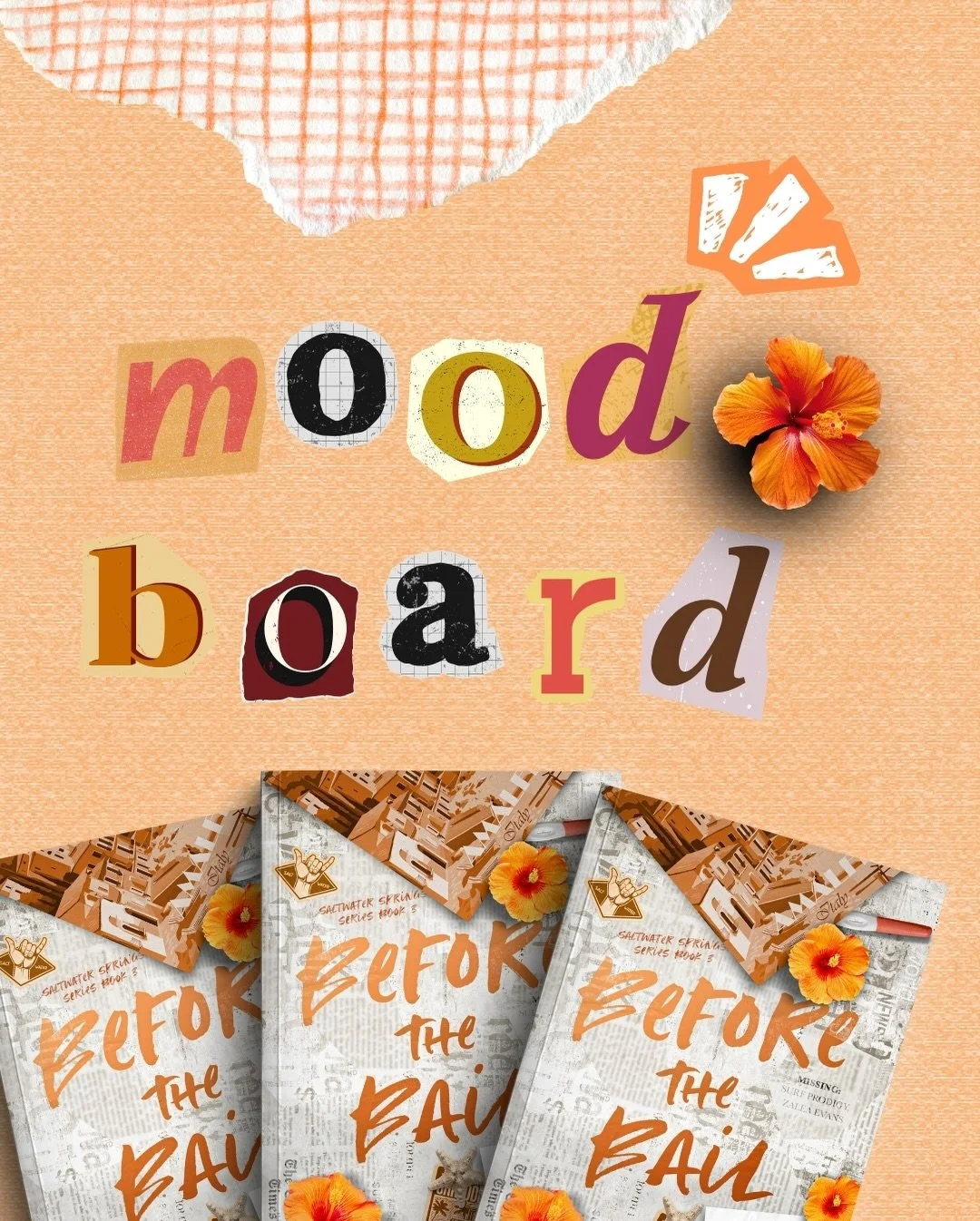 Happy Monday, friends 🧡 here&rsquo;s a little Before the Bail mood board to brighten up your day ☀️
&bull;
Before the Bail releases March 10! Interested in ARC reading? Fill out the interest form in my bio ➡️➡️➡️
&bull;
#saltwaterspringsseries #kind
