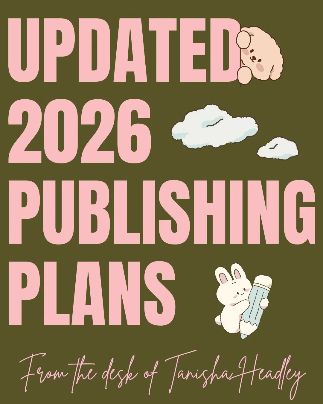 *** UPDATED 2026 PUBLISHING SCHEDULE ***
I was going to wait until tomorrow to post this but I&rsquo;ll probably forget 🤣 
&bull;
BETWEEN THE BOARDS (releasing June 4th) will be the last book of 2026 for meee but so excited for the amazing books I h