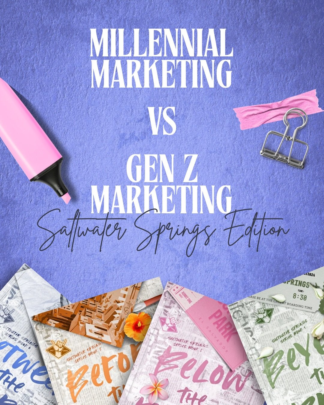 Millennial or Gen Z, which one do you prefer? 🤭 
&bull;
The Saltwater Springs Series is available on KU &amp; paperback (book 4 coming June 4th) 🌊🏄🏼🏄🏽&zwj;♀️🏄🏽&zwj;♂️
&bull;
Surf romance, sports romance, small town romance, forced proximity t