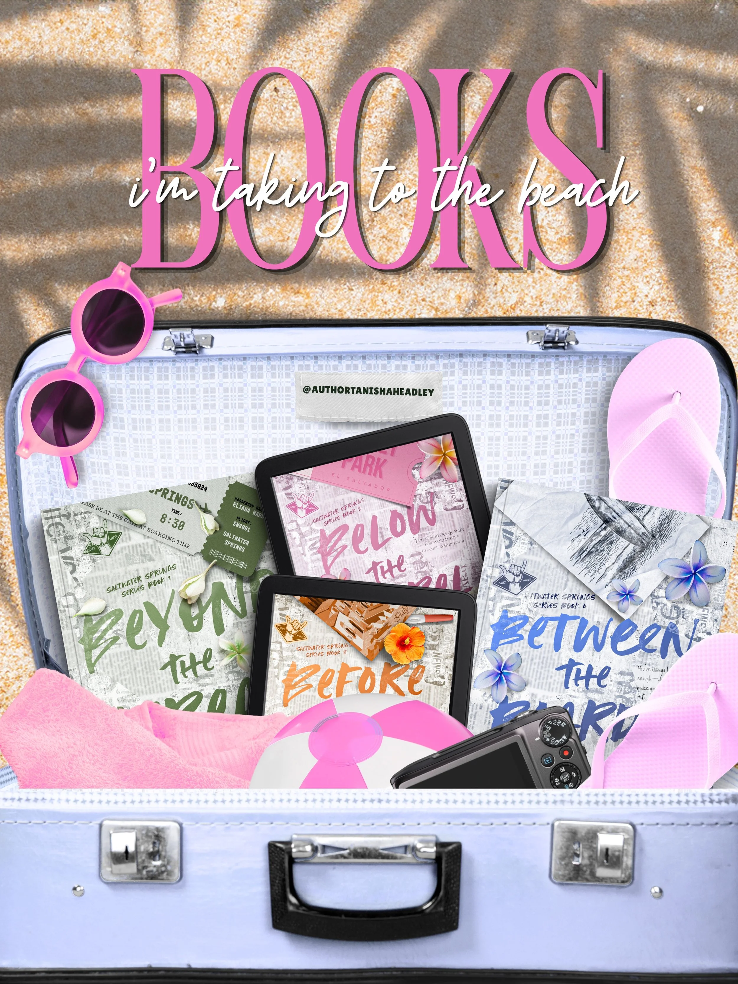 Bags packed and on my way to Saltwater Springs 🌊🏄🏽&zwj;♀️

The Saltwater Springs series is a complete surf romance series available in paperback and KU 🪼