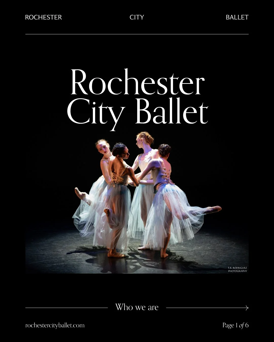 Did you know that Rochester City Ballet is the first professional ballet company in Western New York? As a nationally-recognized company, we represent a commitment to high-level performance arts in the Finger Lakes region. 

Between seasonal performa