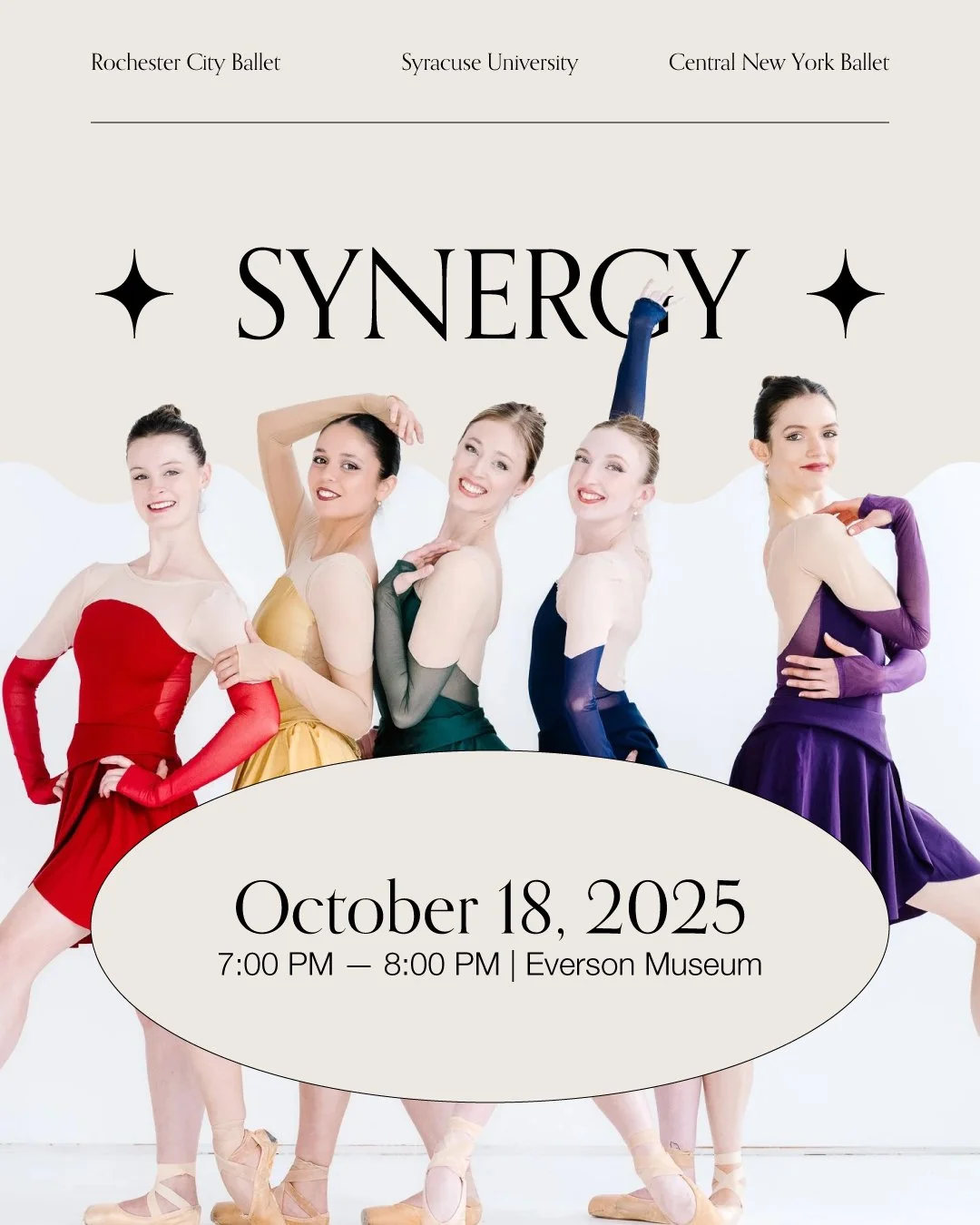 For the first time, Rochester City Ballet is collaborating with Syracuse University (@syracuseu) and Central New York Ballet (@centralnewyorkballet) to perform at the Everson Museum, one of Syracuse&rsquo;s most iconic cultural venues!

This hour-lon