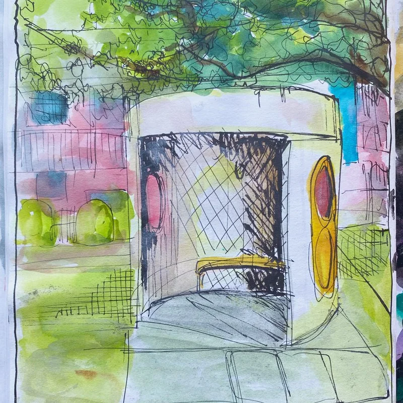 Bus Shelter 2 - watercolour 