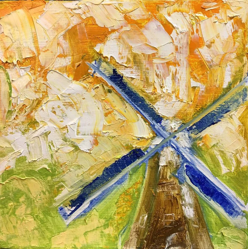 Coffs Harbour Windmill (2019)
Medium: oil on canvas
Size: 25.5cm x 25.5cm (unframed)
