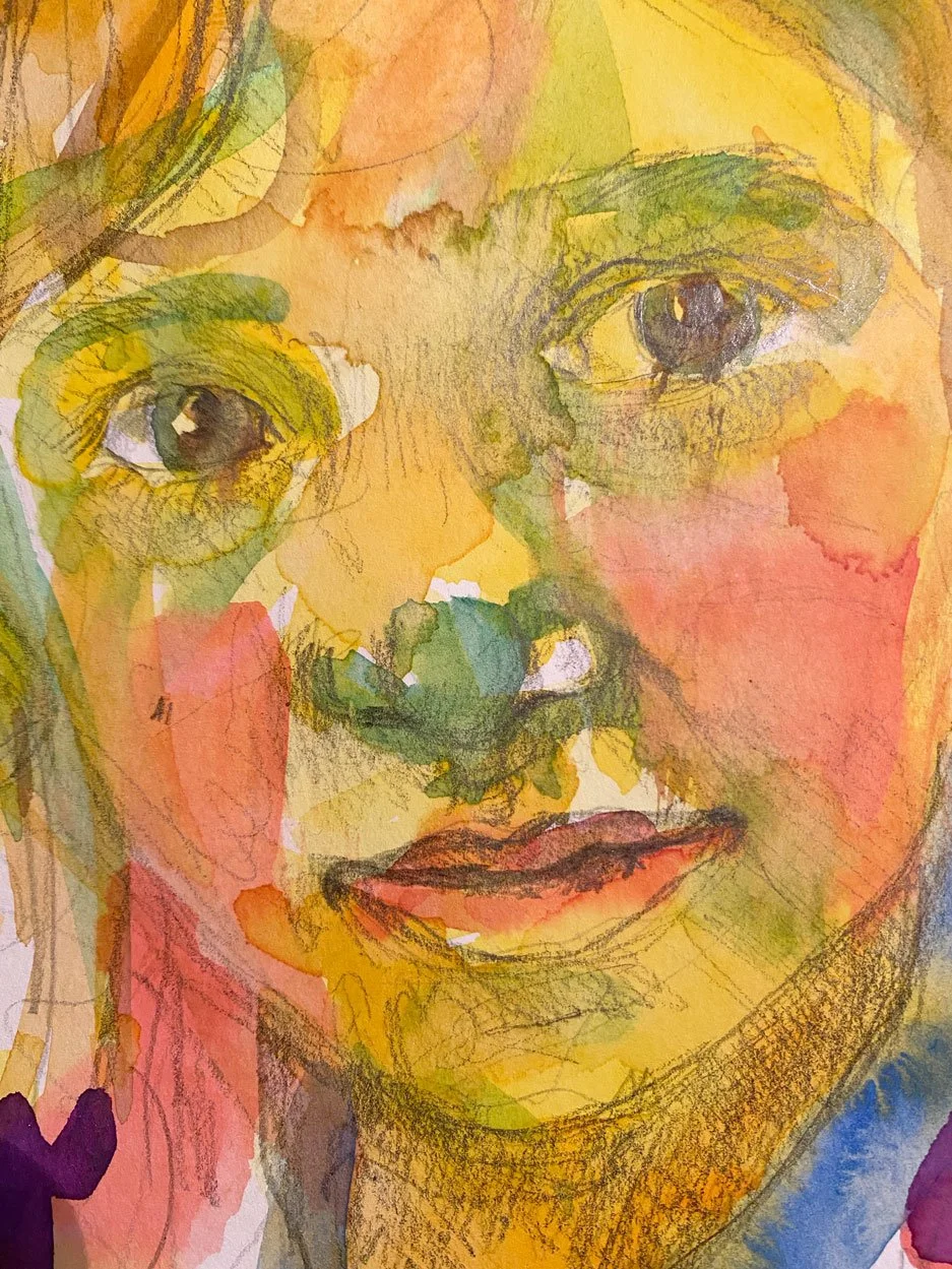 Carys II (2021)
Medium: watercolour and pencil on paper
Size: 21cm x 29.7cm (unframed)