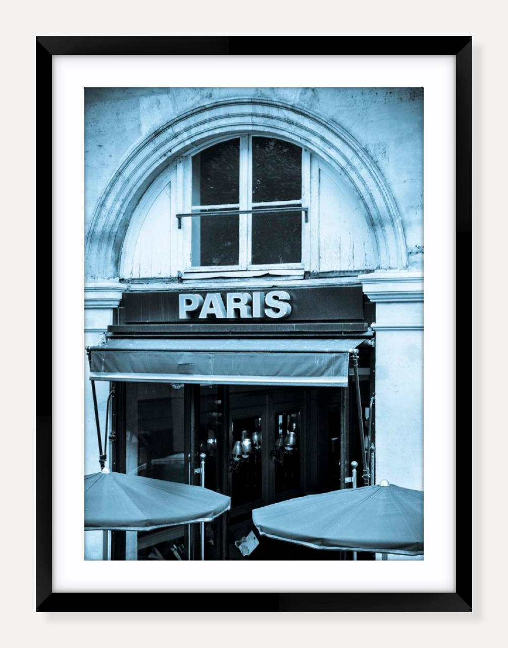 black frame Parisian cafe