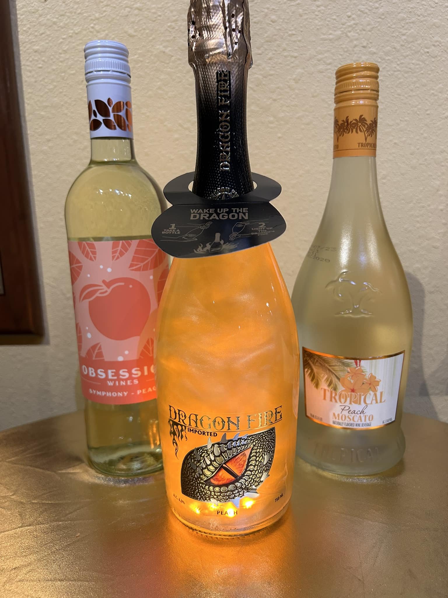 Take a look at this amazing donation of Peach wine from The Resort At Fredericksburg. 🍷 Yes, it lights up! 🔥 
Make sure to get your raffle tickets for our 'Giant Peach' basket, either online or by contacting us directly. 🍑 
https://givebutter.com/
