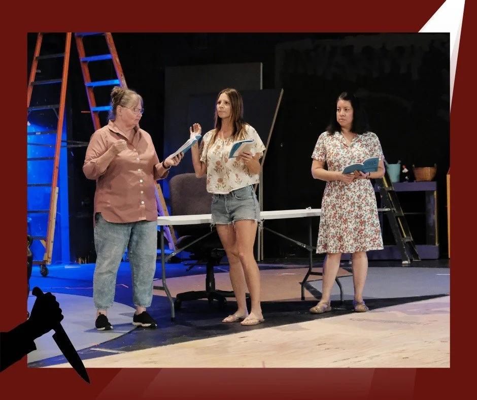 Rehearsals have begun!
Who could be the Stage Door Slasher? Could it be Marjorie, the producer? Roger, the composer? Bernice, the lyricist? Or even Elsa, the backer!?
THE MUSICAL COMEDY MURDERS OF 1940 opens in October. Don't miss this hilarious mur