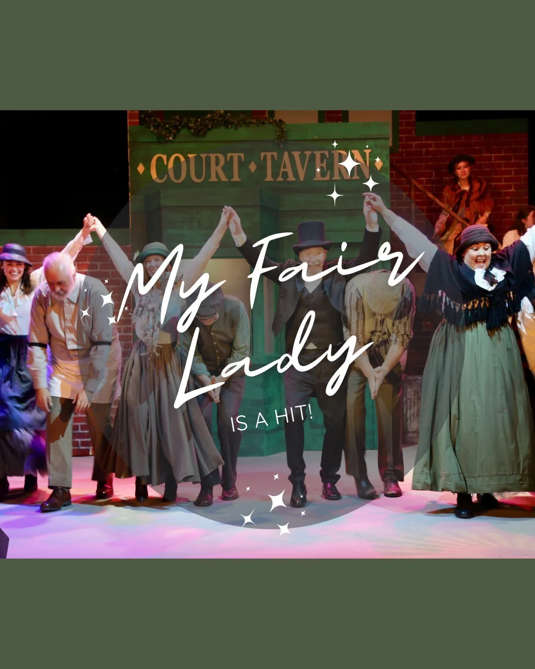 Our hearts (and our theater) are full! ❤️

We couldn&rsquo;t have asked for a better start to the run of My Fair Lady. Saturday and Sunday were both complete sell-outs, and the standing ovations truly meant the world to our cast and crew.

If you mis