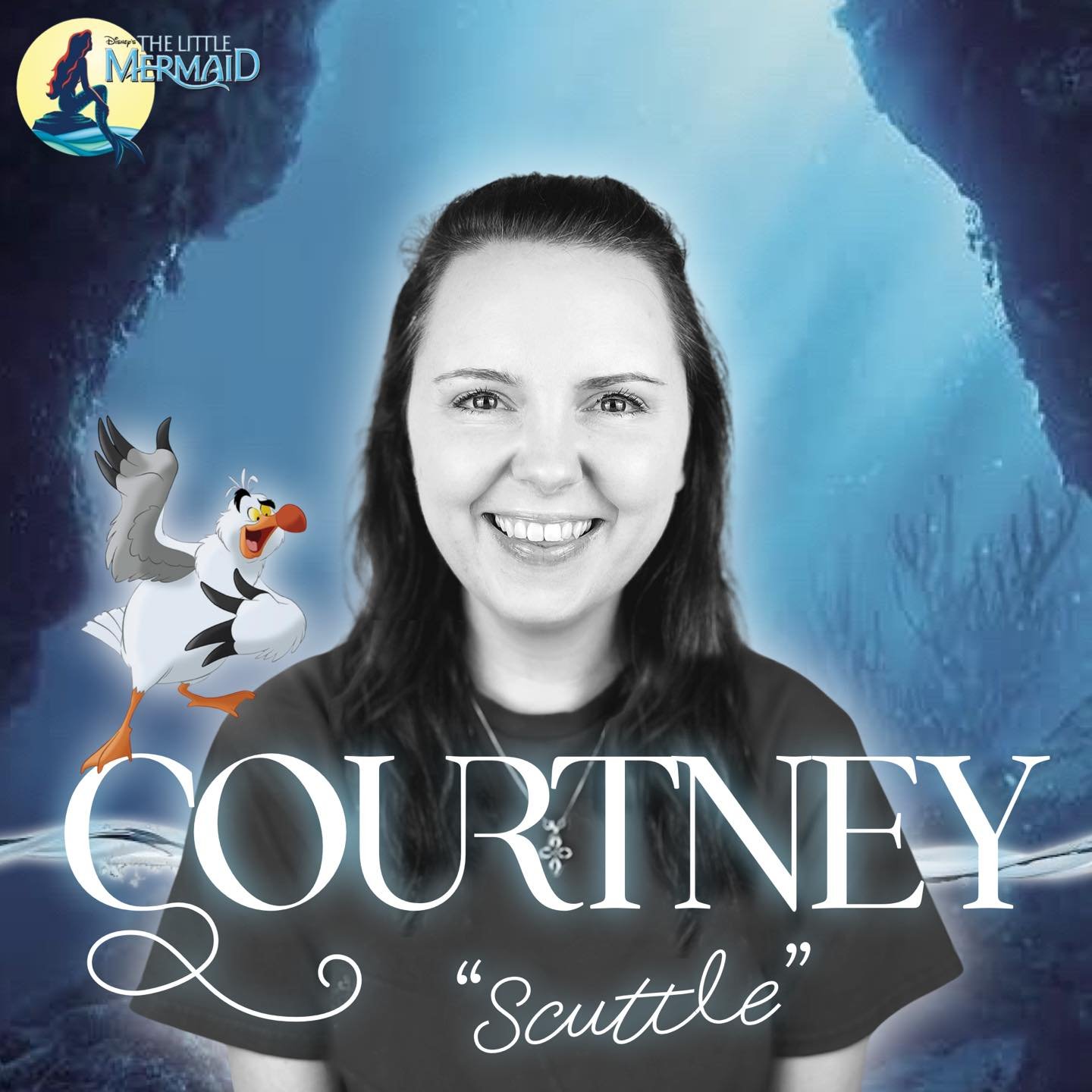 MEET COURTNEY! 🎶🐣🕺🍴🫧
You know her, you love her, and you&rsquo;ll love her even more when she waltzes across the stage as Scuttle in #TheLittleMermaid! Courtney goes above and beyond for FTC, so we&rsquo;re &ldquo;positoovely&rdquo; (iykyk) look