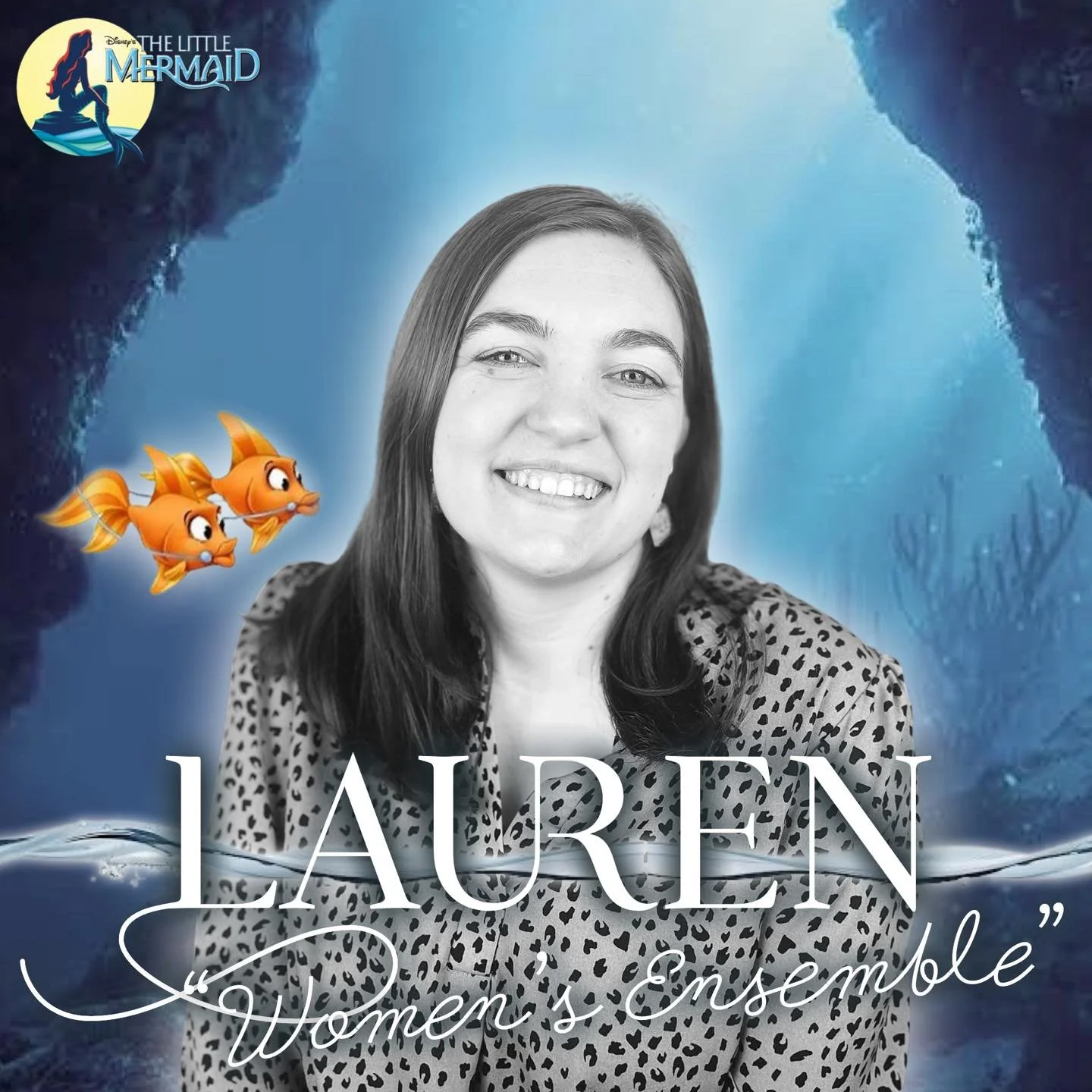 MEET LAUREN! 🐠🫧🐟🎶✨
She&rsquo;s a fin-sational member of our ensemble for #TheLittleMermaid! When not under the sea, Lauren works as the librarian at Fredericksburg Elementary, so she has experience with schools (of fish, get it?). We hope her stu