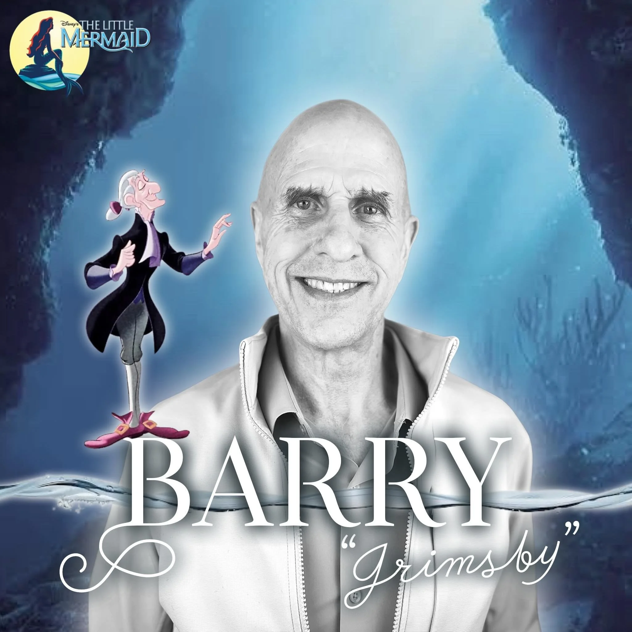 MEET BARRY! ⚓️🌊🎶🏝️
He&rsquo;ll be bringing a sense of gravitas to our show as the stoic mentor Grimsby! Barry has portrayed many characters at FTC for many years, from the Tin Man to Lancelot (the range!). He&rsquo;s one of the most dependable peo