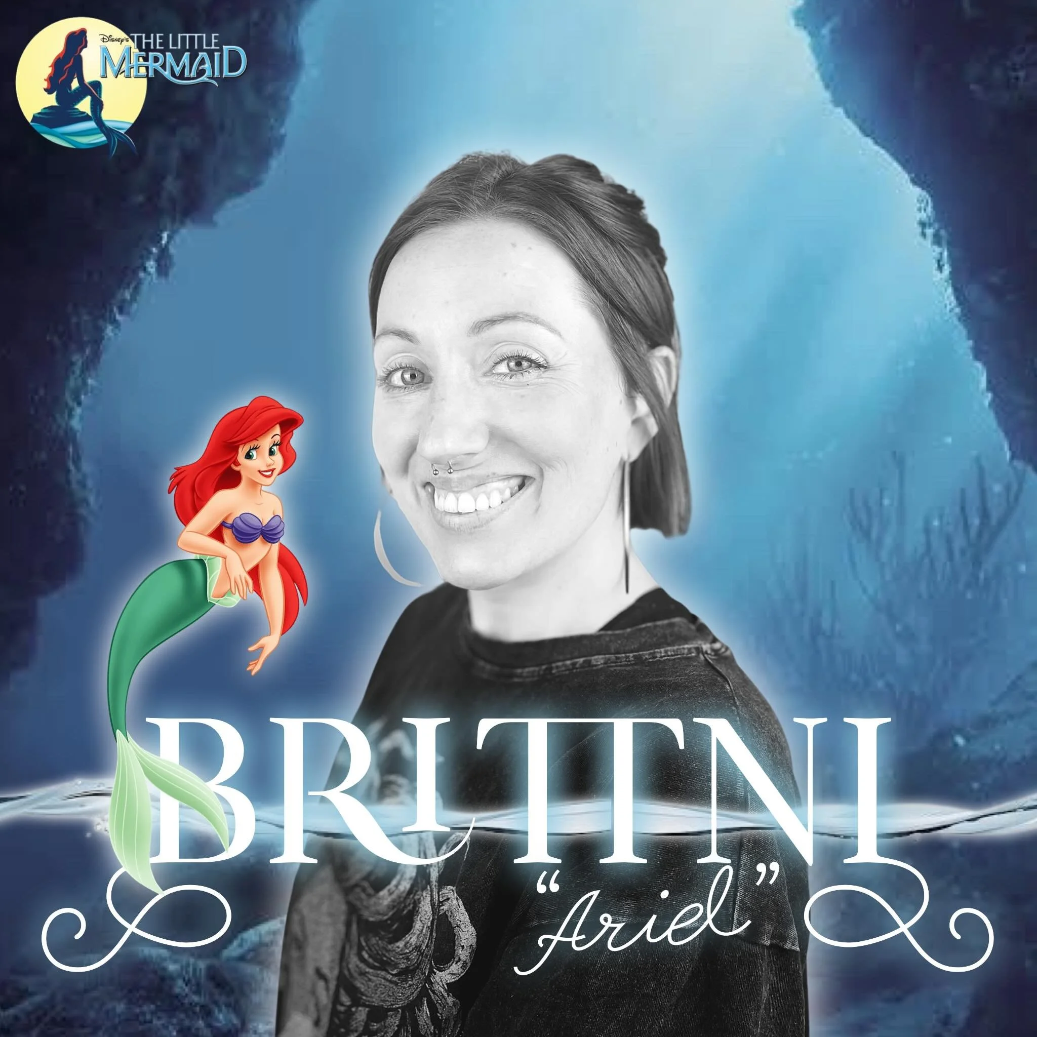 MEET BRITTNI! 🧜&zwj;♀️✨🐚🍴
She&rsquo;ll be anchoring our new show as the little mermaid herself, Ariel! Brittni currently works for FTC as our Director of Operations, but she&rsquo;s been a veteran of our stage since 2017. We&rsquo;re full of pride