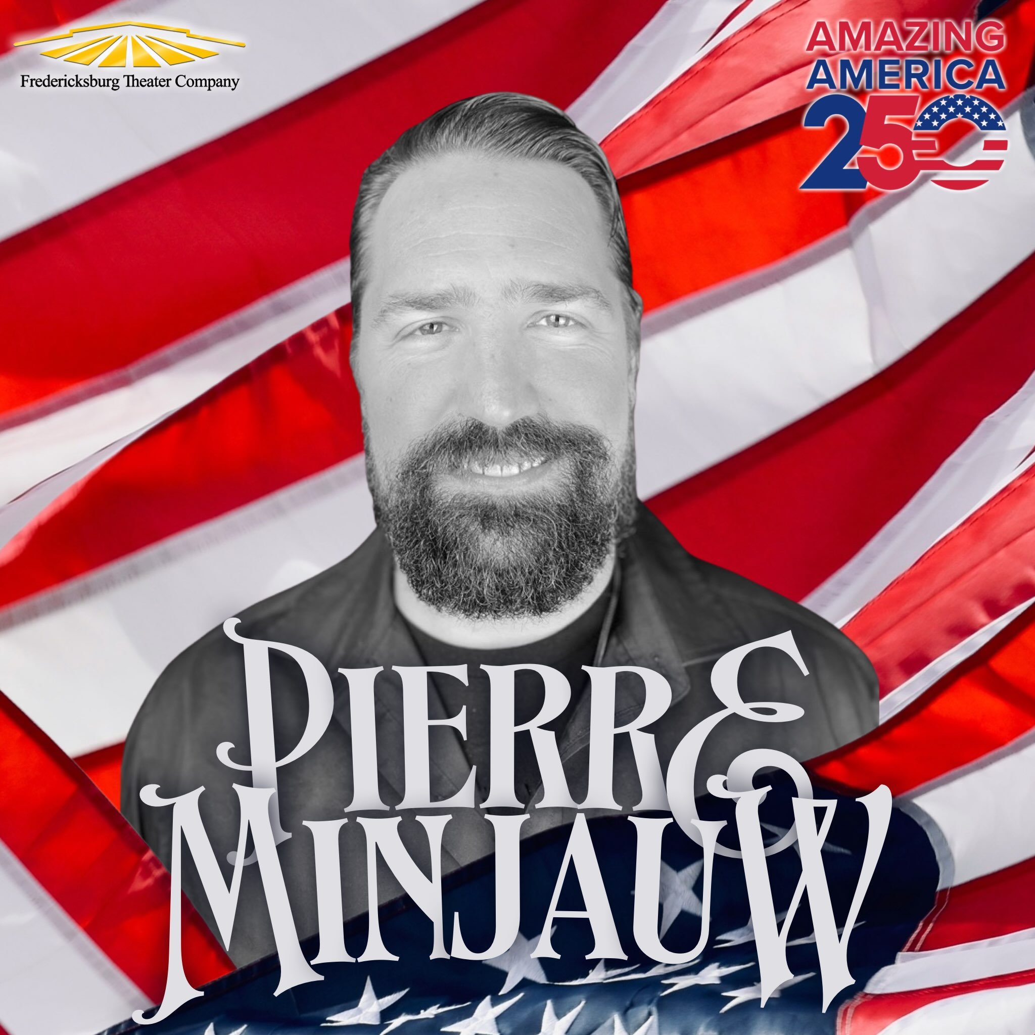 We&rsquo;re excited to welcome Pierre Minjauw back to our stage for Amazing America 250! 🇺🇸🎭🎶
Pierre has graced our stage for many productions, and has brought to life many larger-than-life characters. Along with the rest of the gifted cast, he&r