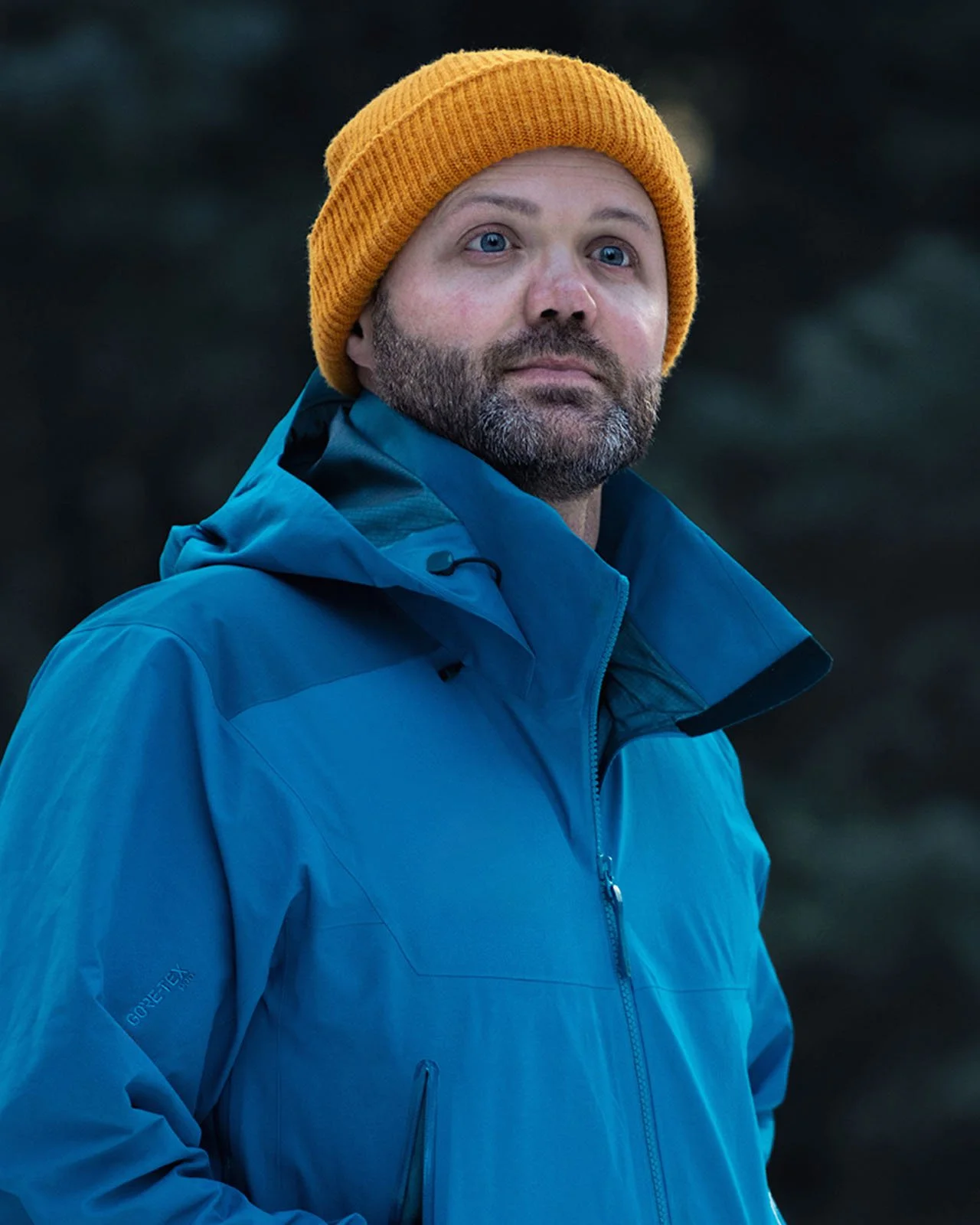 Casey McCallister, landscape photographer, in forest in Wicklow, Ireland.