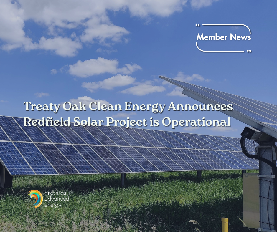 Member News: Treaty Oak Clean Energy Announces Redfield Solar Project Now Operational