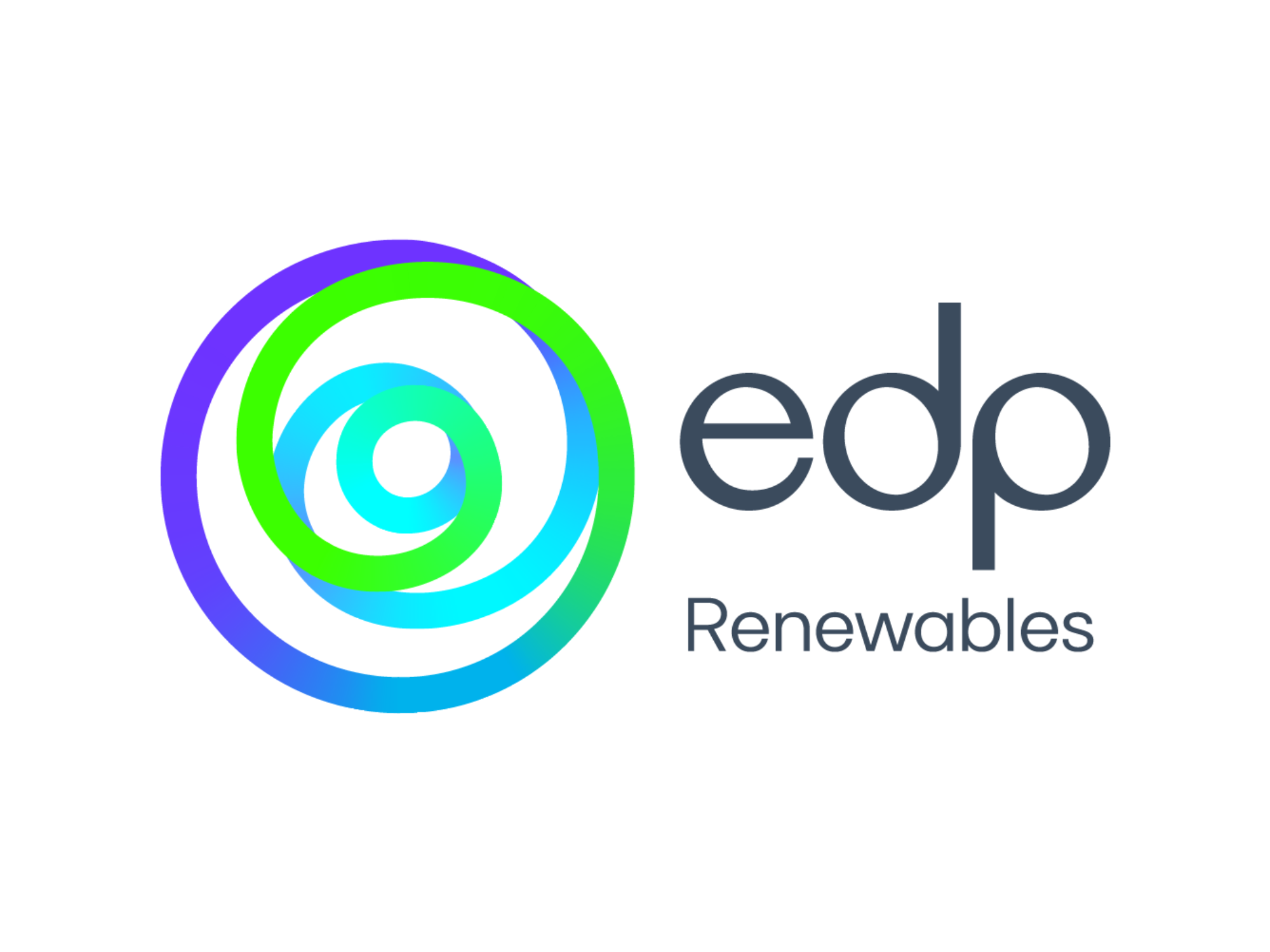 Logo for EDP Renewables featuring multicolored spiral design next to the text 'edp Renewables'.