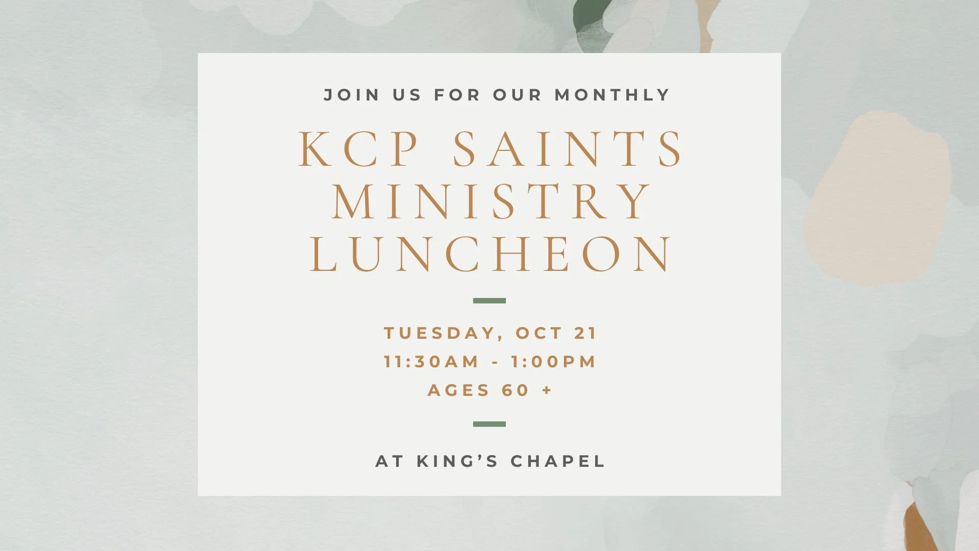 KCP Saints Ministry Luncheon