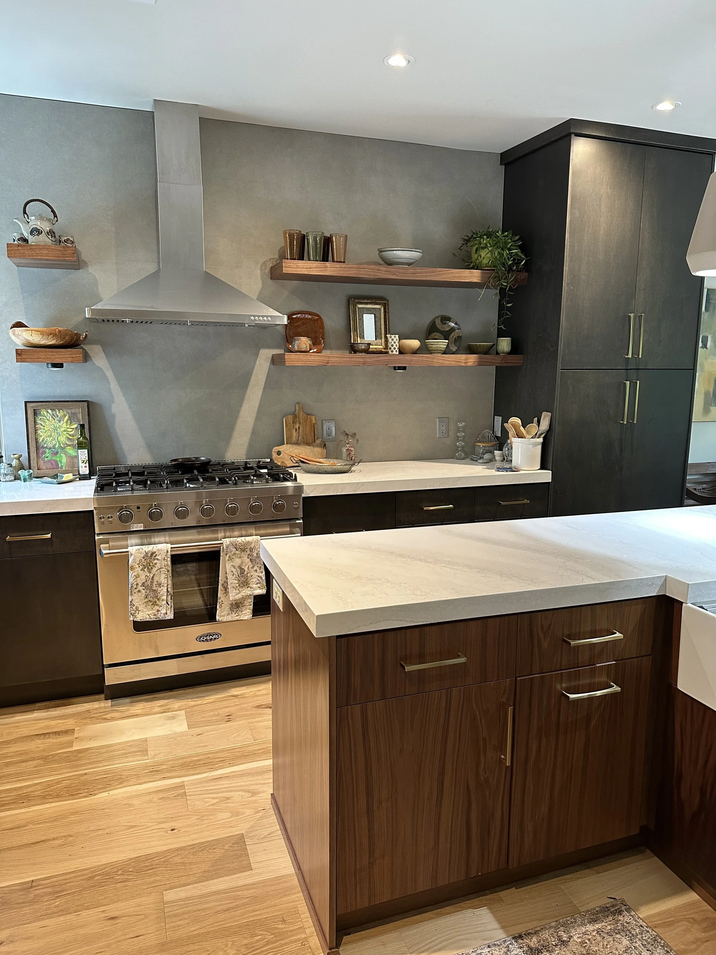Contemporary Kitchen With Mixed Dark And Natural Wood Cabinetry Kitchen Remodel by Atlas kitchen & Bath project photo 2