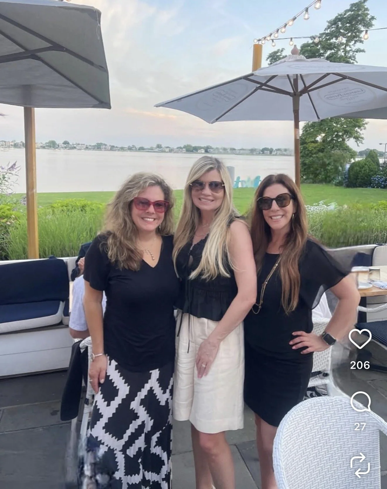 Lisa Pinney-Keusch, Dr. Nadine Macaluso, and Amy Polacko at LaPlage in Westport, CT