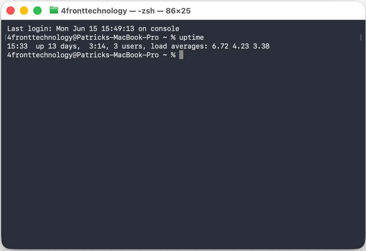 MacOS Uptime